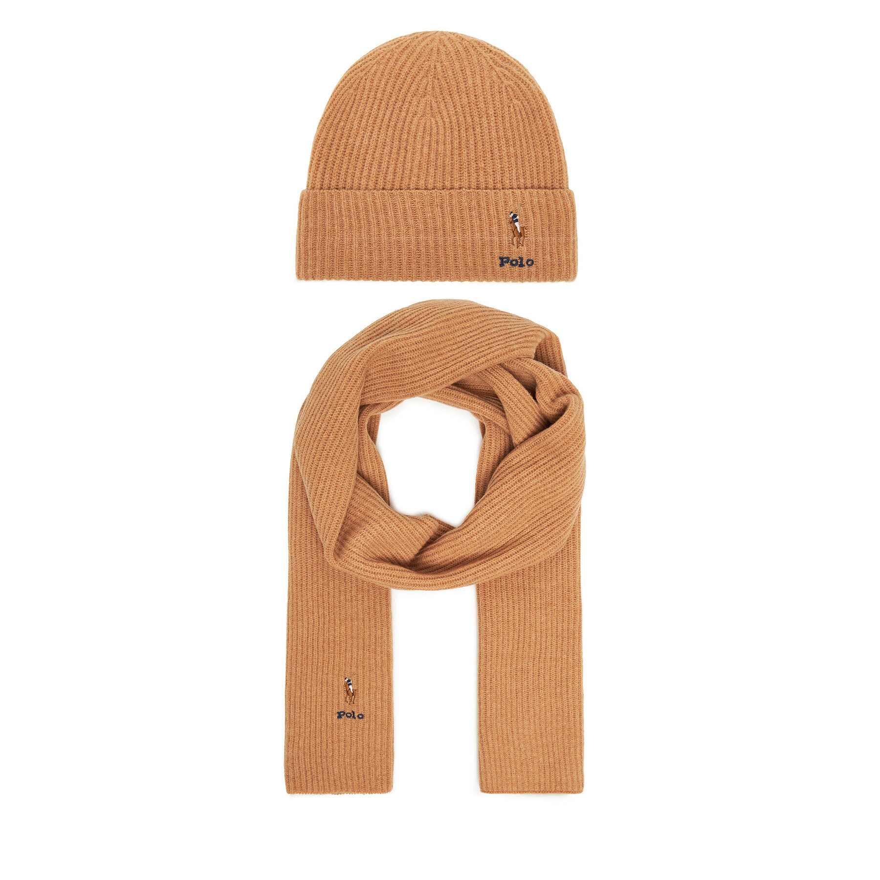 Polo Ralph Lauren Zestaw Szalik i Czapka 455981430002 Brązowy