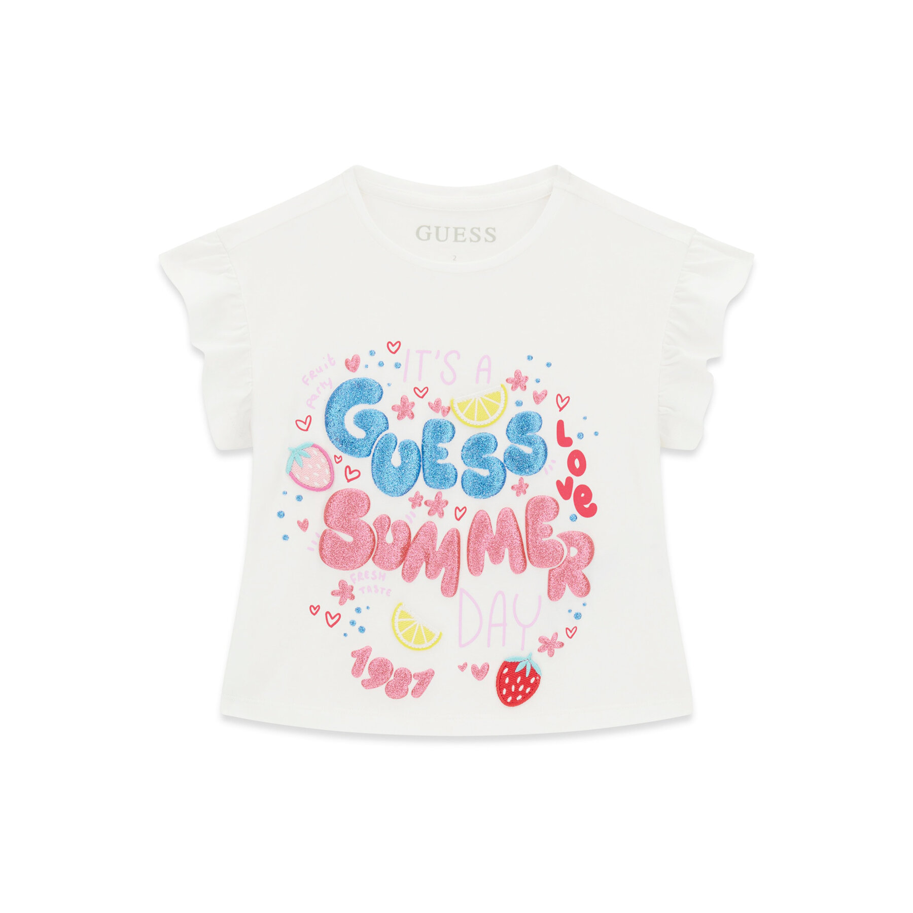 Guess T-Shirt K6GI11 K6YW4 Biały Regular Fit
