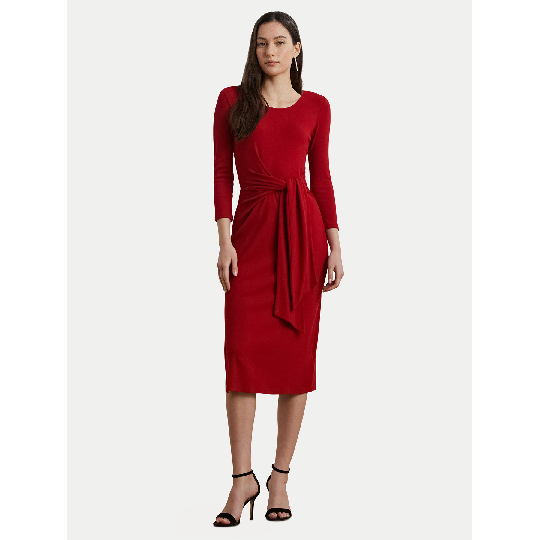 LAUREN RALPH LAUREN Sukienka codzienna 200973598002 Czerwony Slim Fit