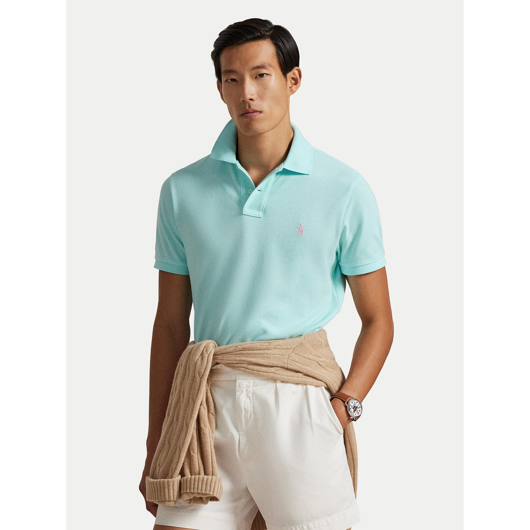 Polo Ralph Lauren Polo 710536856500 Turkusowy Slim Fit