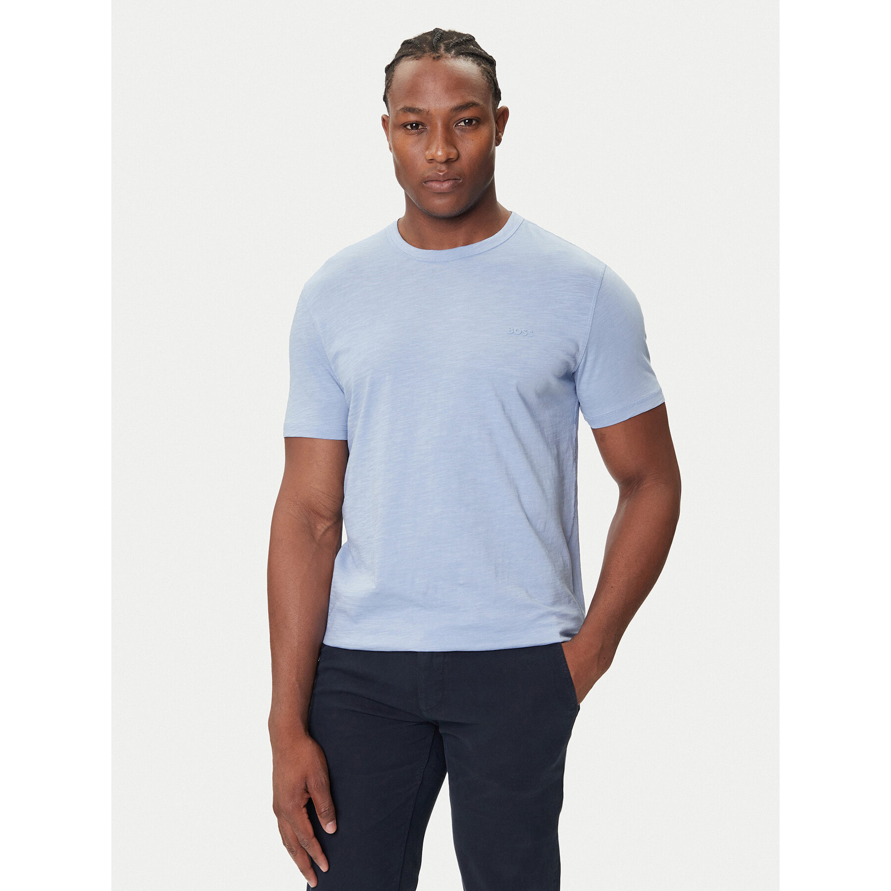 BOSS T-Shirt Tegood 50508243 Błękitny Regular Fit