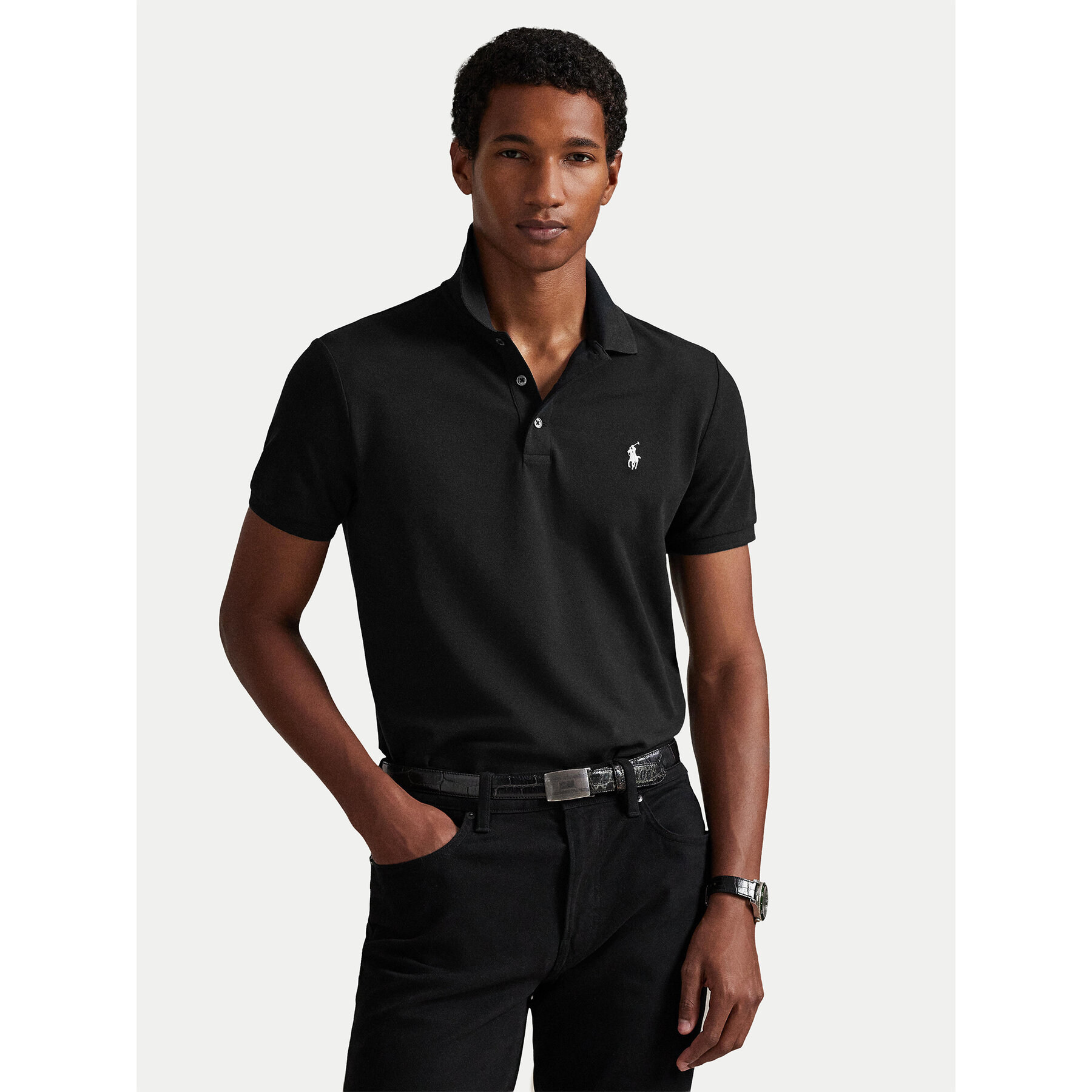 Polo Ralph Lauren Polo 710941439040 Czarny Custom Slim Fit