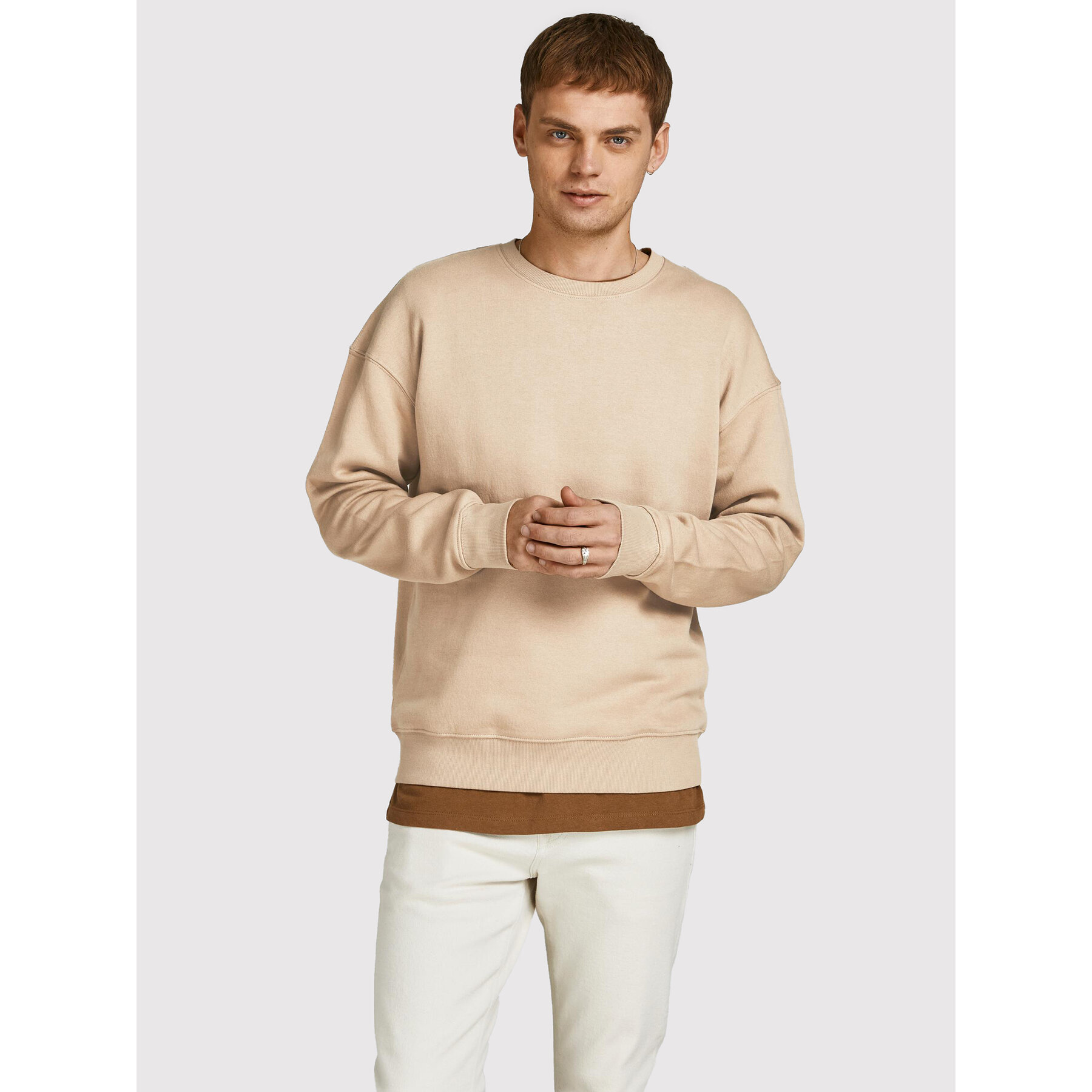 Jack & Jones Bluza Star 12208182 Beżowy Regular Fit