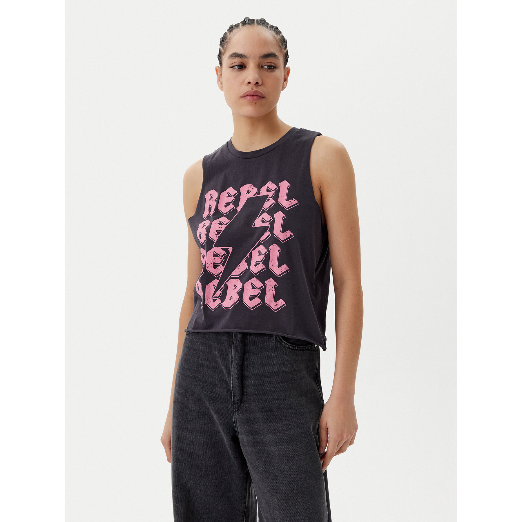 Noisy May Top Rebel 27034002 Szary Oversize
