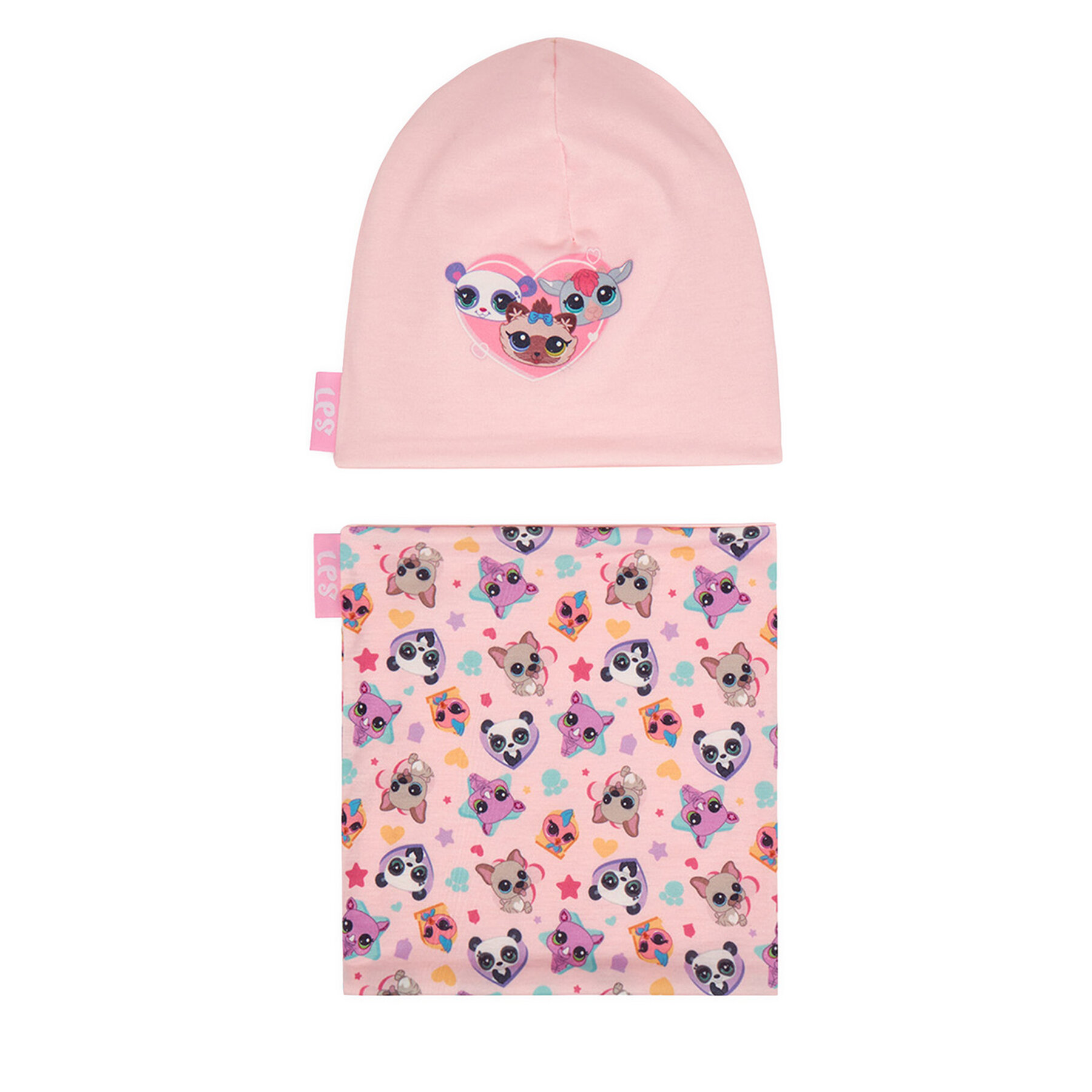 LITTLEST PET SHOP Komplet czapka i komin CEO-ACCCS-AW25-320LPS Różowy