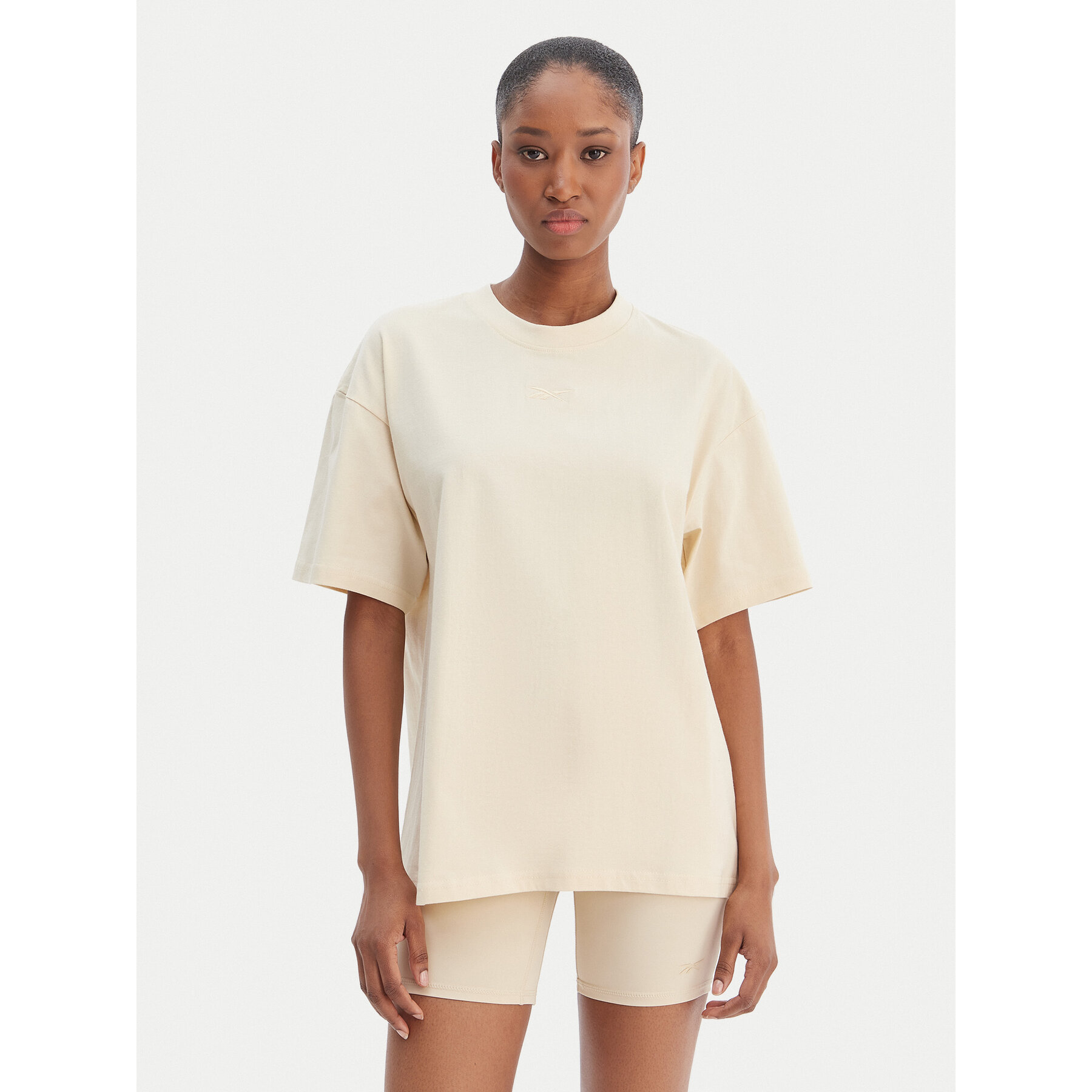 Reebok T-Shirt Reebok x Ewa Chodakowska RK25611CCW Beżowy Relaxed Fit
