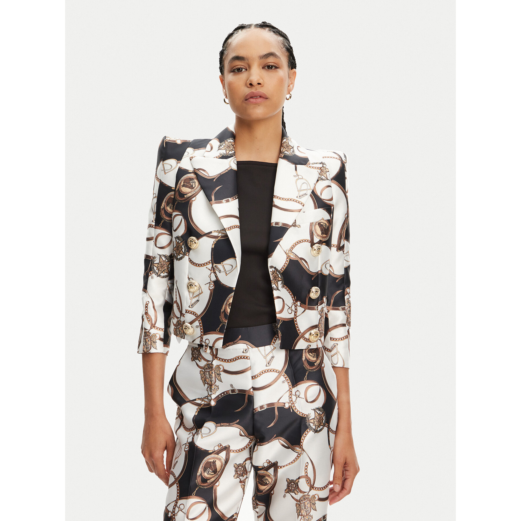 Babylon Marynarka S00704 Biały Regular Fit