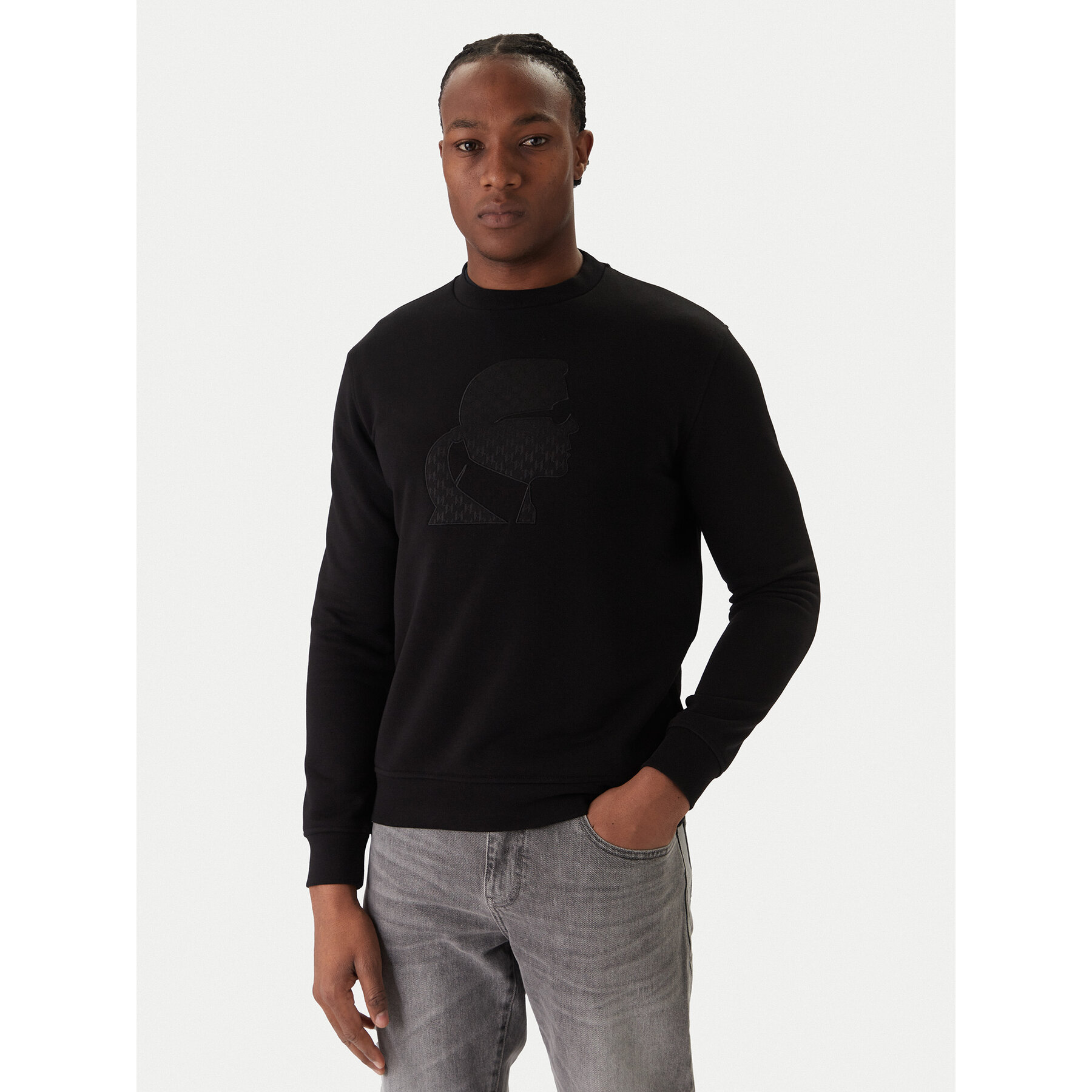 KARL LAGERFELD Bluza 705027 561910 Czarny Regular Fit