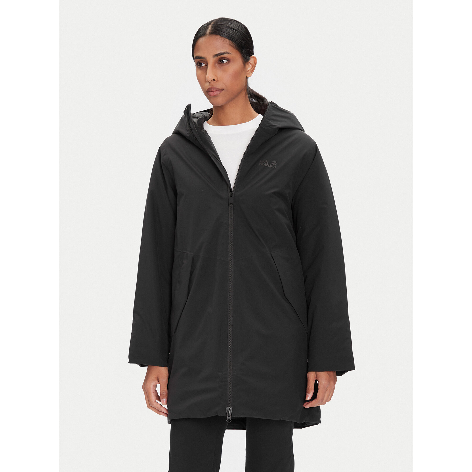 Jack Wolfskin Kurtka zimowa Frost Haven A65091 Czarny Regular Fit