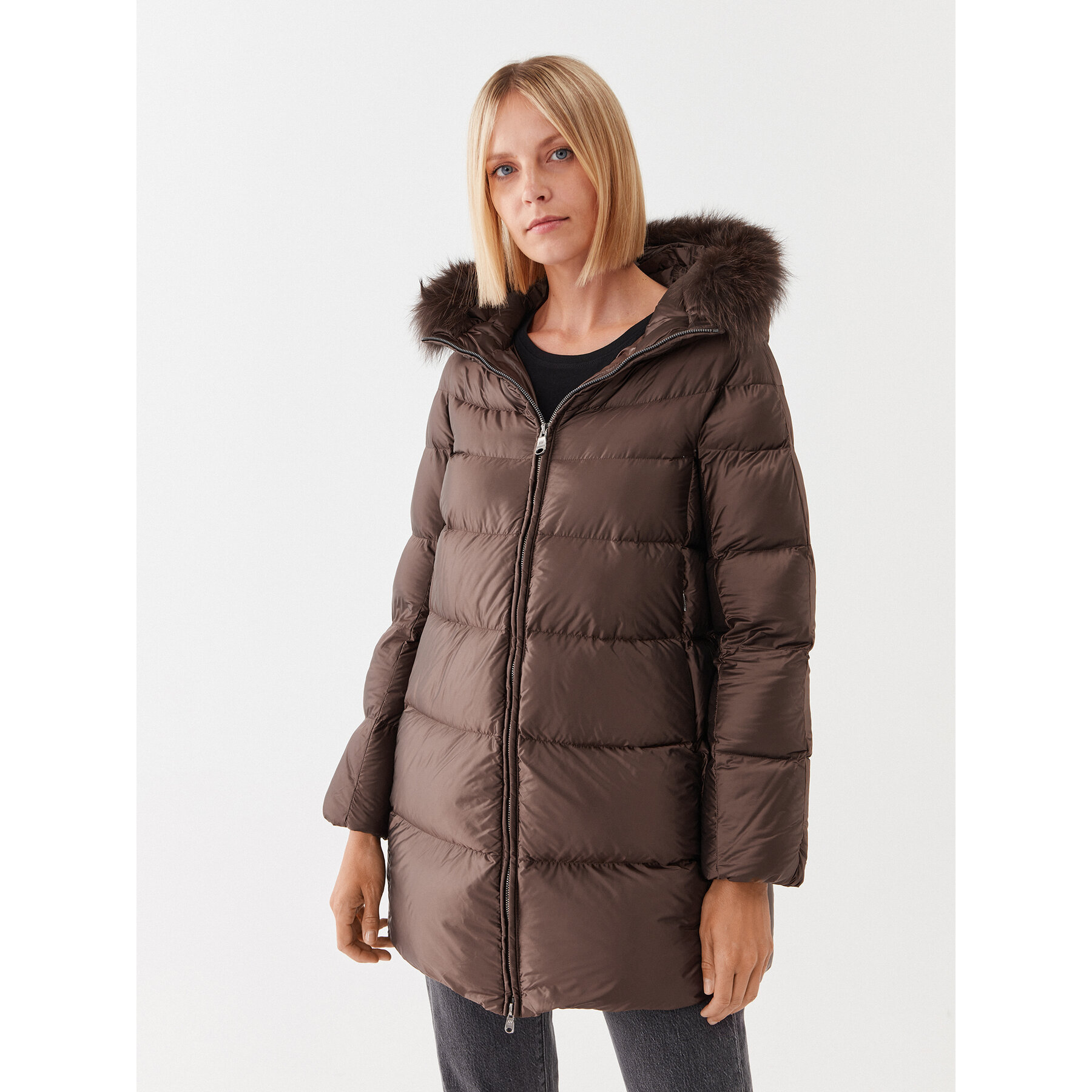 Hetregó Kurtka puchowa Hanna 8M602F 22WD02 Brązowy Regular Fit