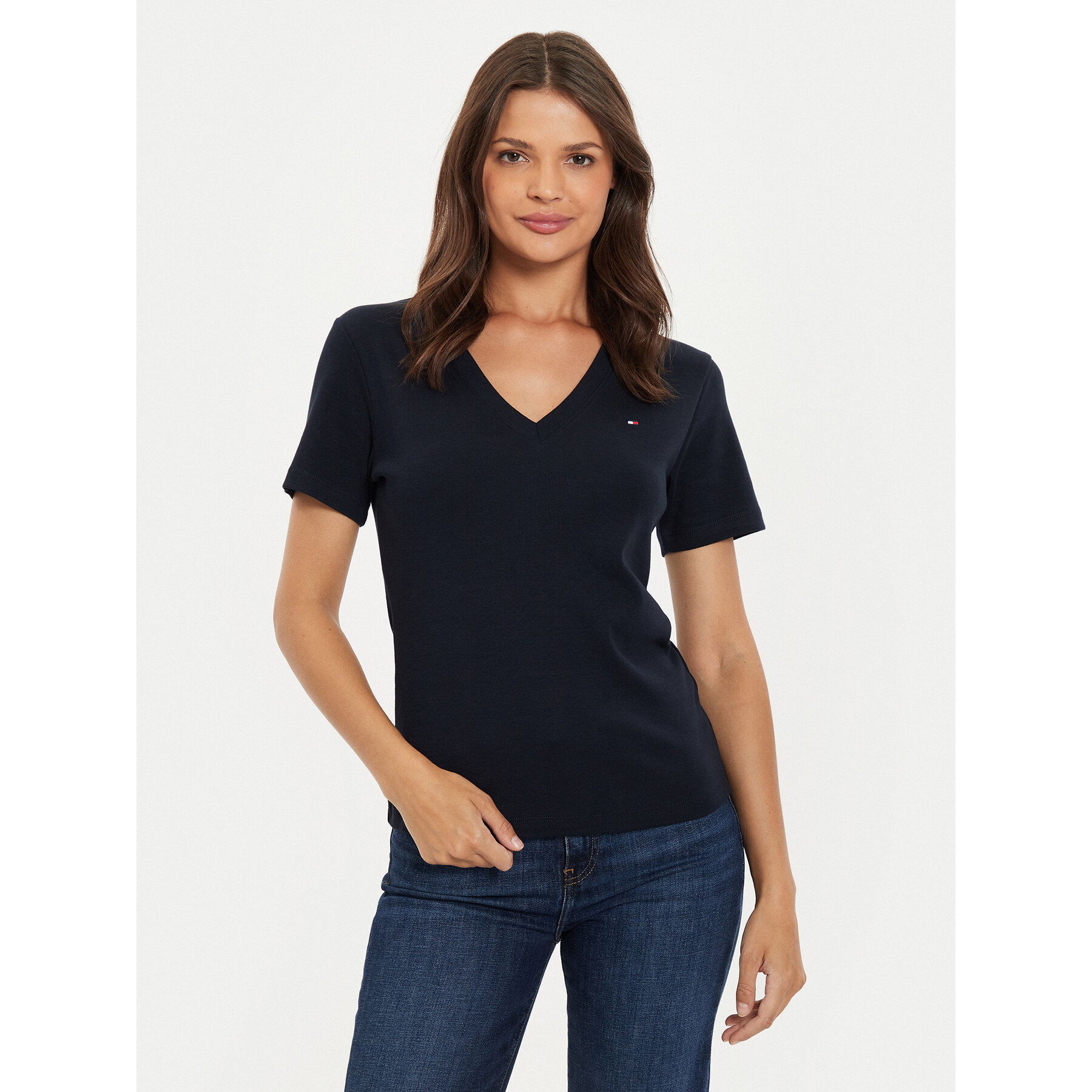 Tommy Hilfiger T-Shirt New Cody WW0WW40584 Granatowy Slim Fit