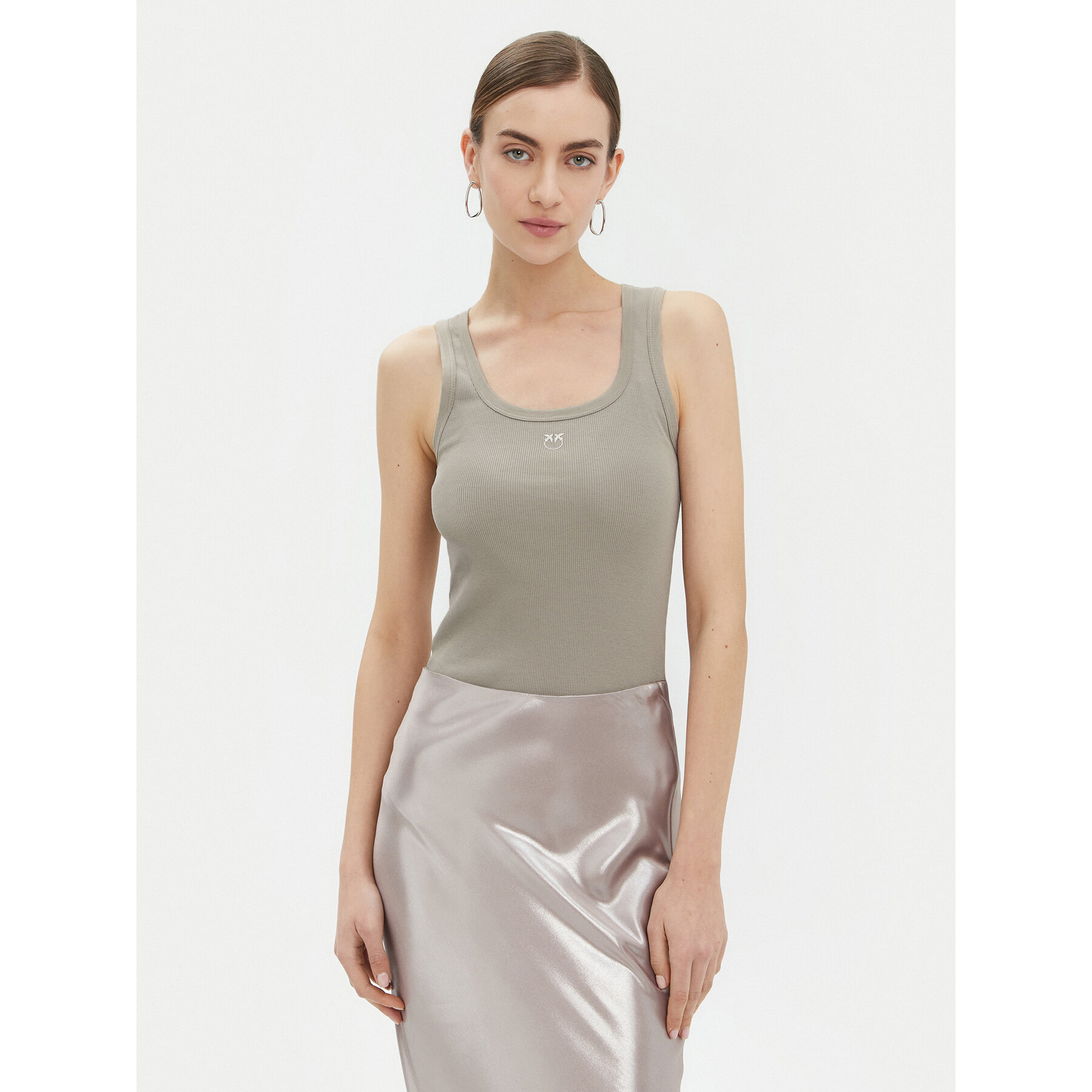 PINKO Top Calcolatore 100807 Szary Regular Fit