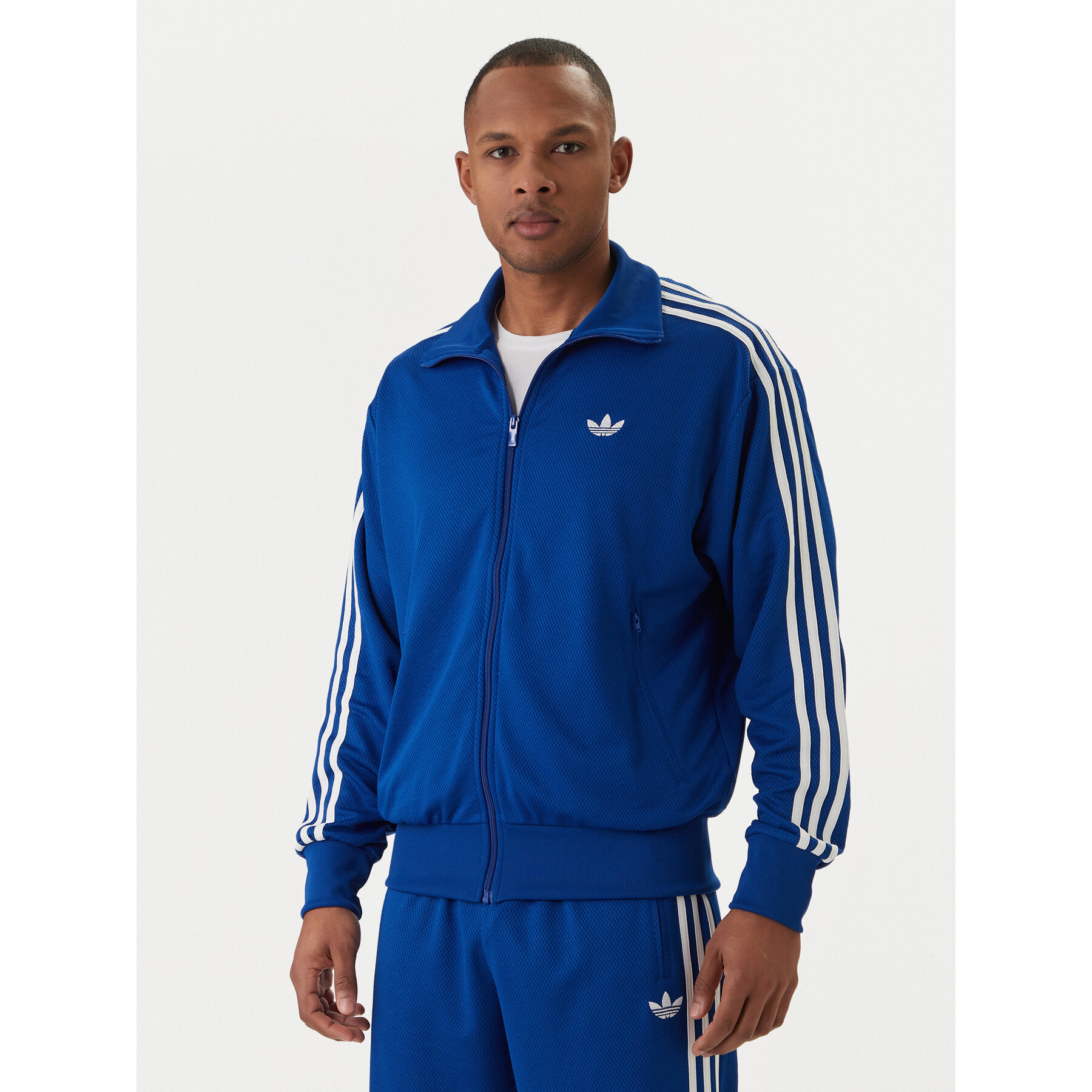 adidas Bluza adicolor Firebird KE0790 Niebieski Loose Fit