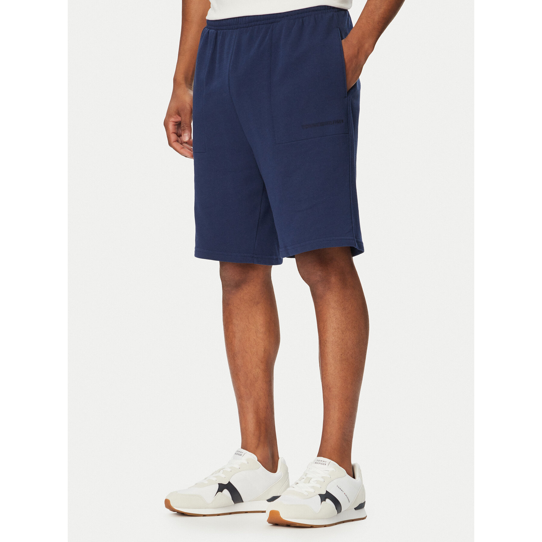 Tommy Hilfiger Szorty sportowe Terry UM0UM03914 Granatowy Regular Fit