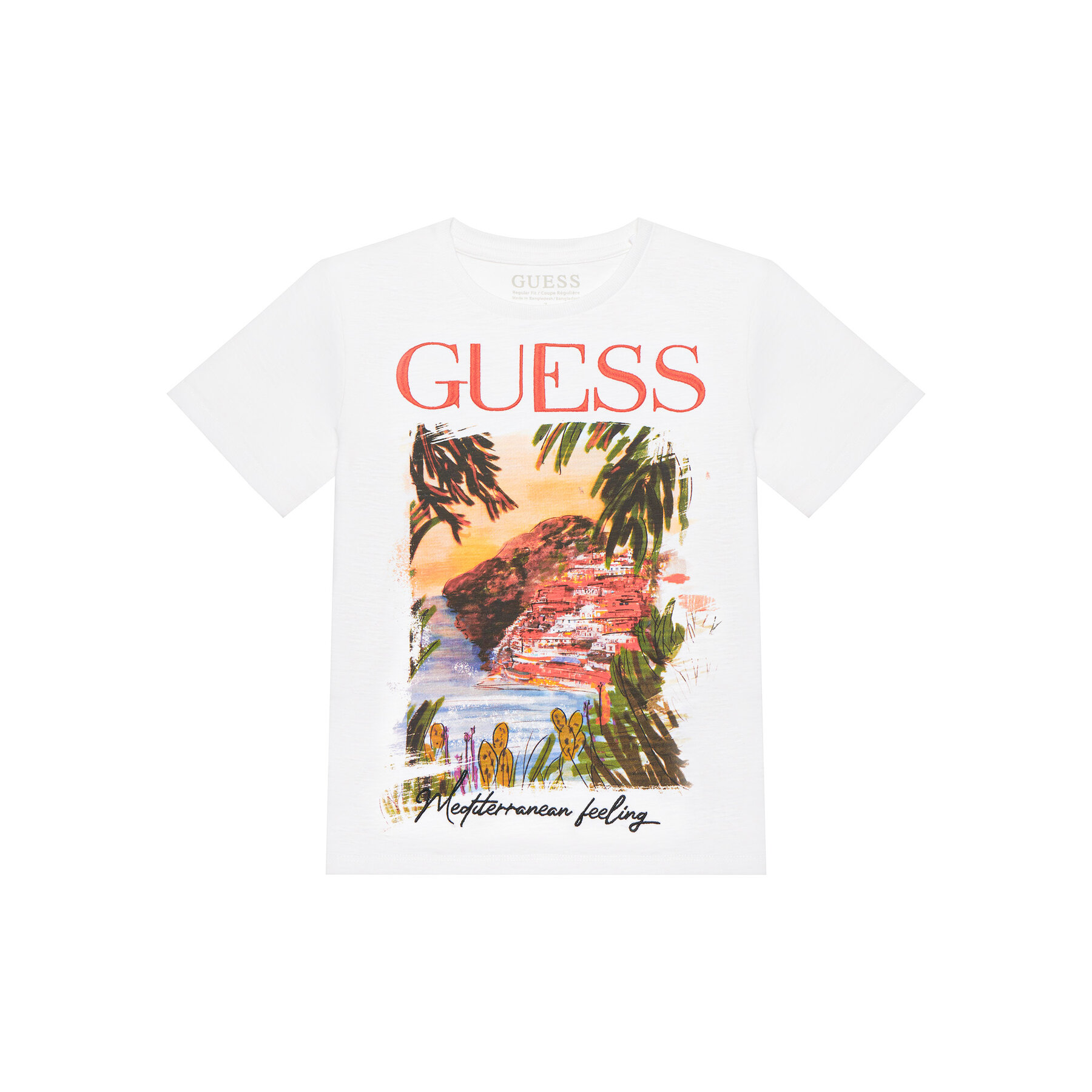 Guess T-Shirt L6GI05 K6XN4 Biały Regular Fit