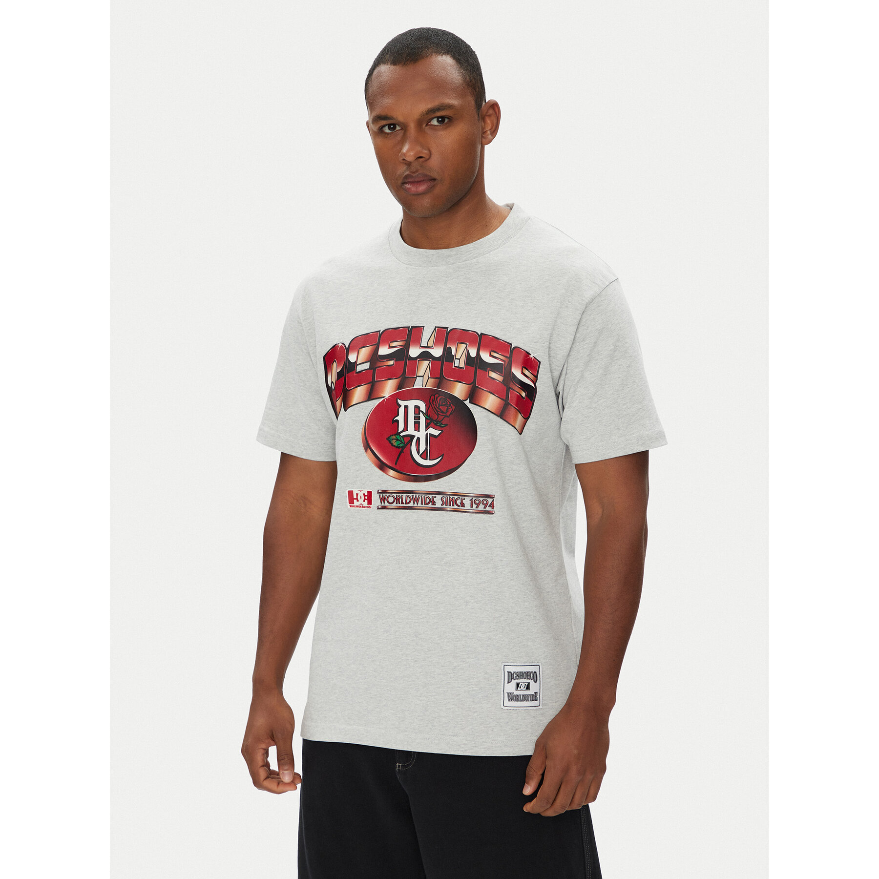 DC Shoes T-Shirt Change ADYZT05462 Szary Regular Fit