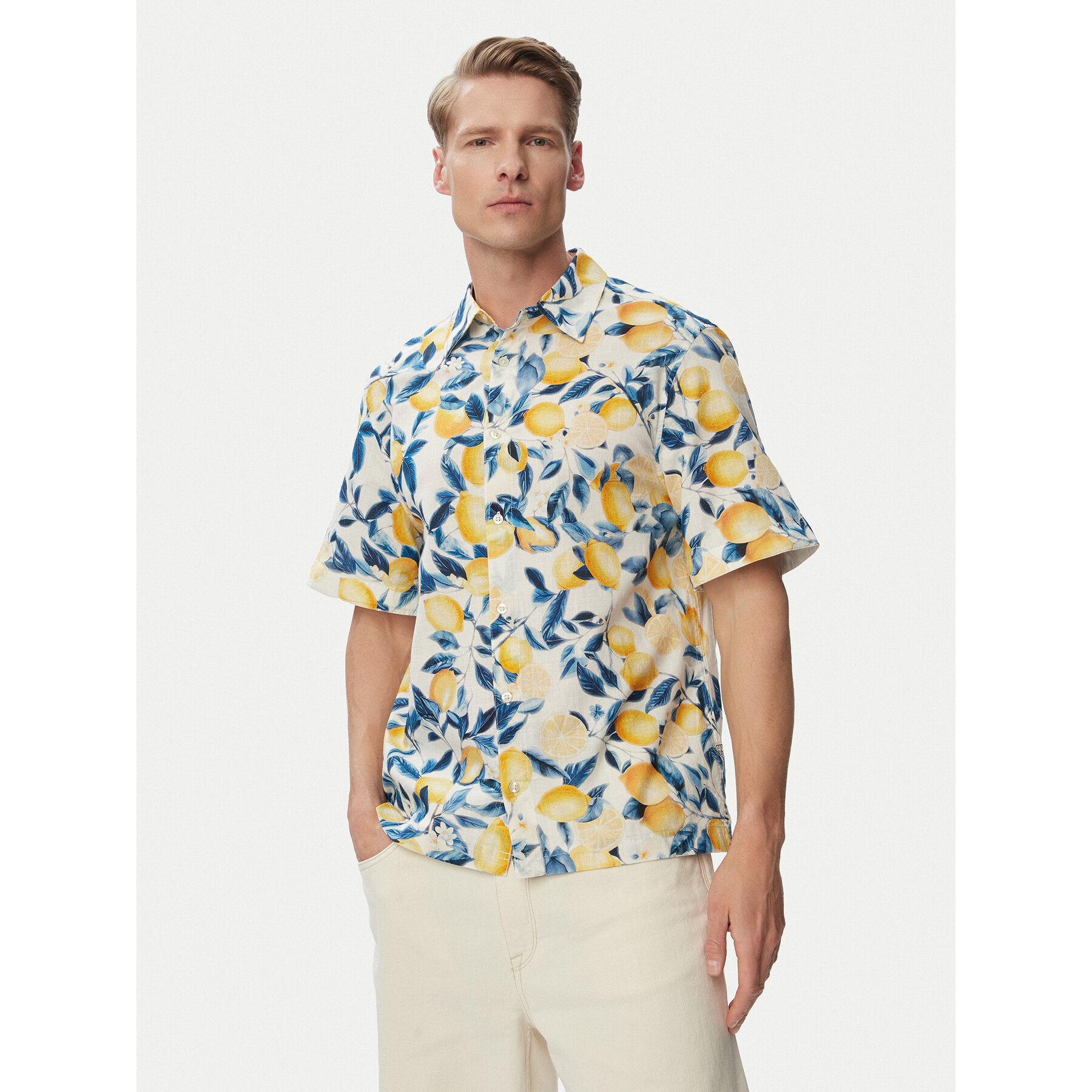 Guess Koszula M6GH35 W1722 Kolorowy Regular Fit