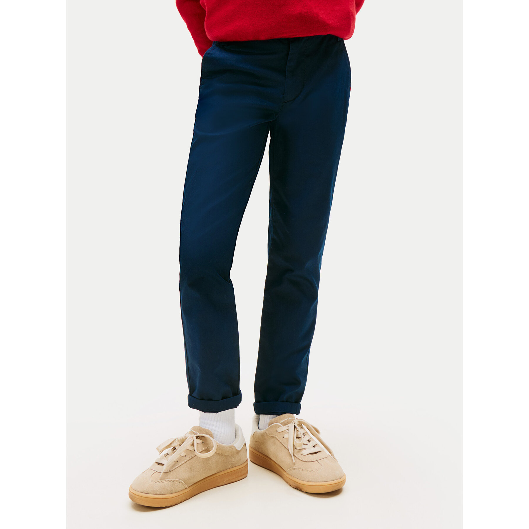 Tommy Hilfiger Chinosy 1985 KB0KB09638 D Granatowy Slim Fit