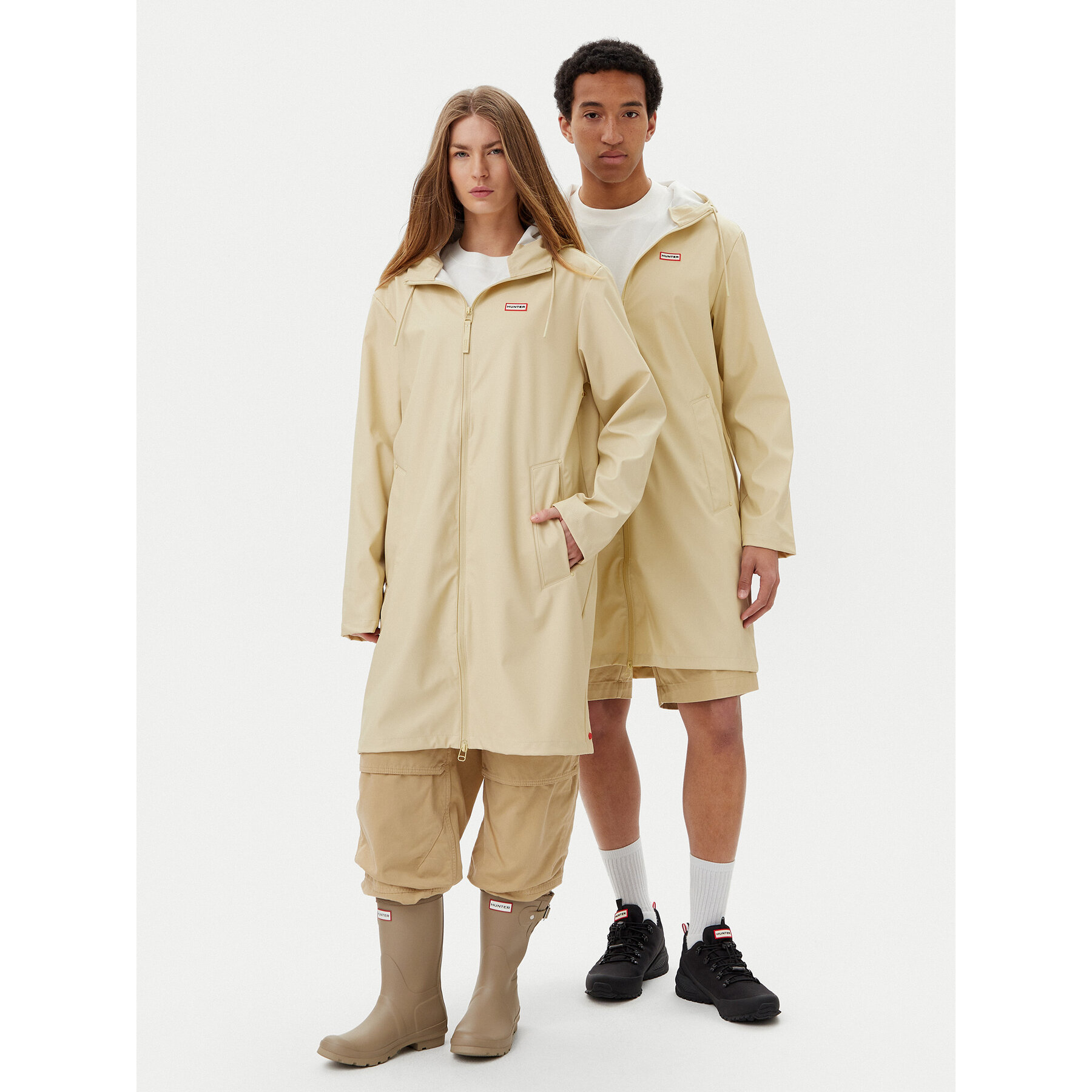 Hunter Kurtka przeciwdeszczowa Andrea Unisex HARU0002244 Beżowy Regular Fit
