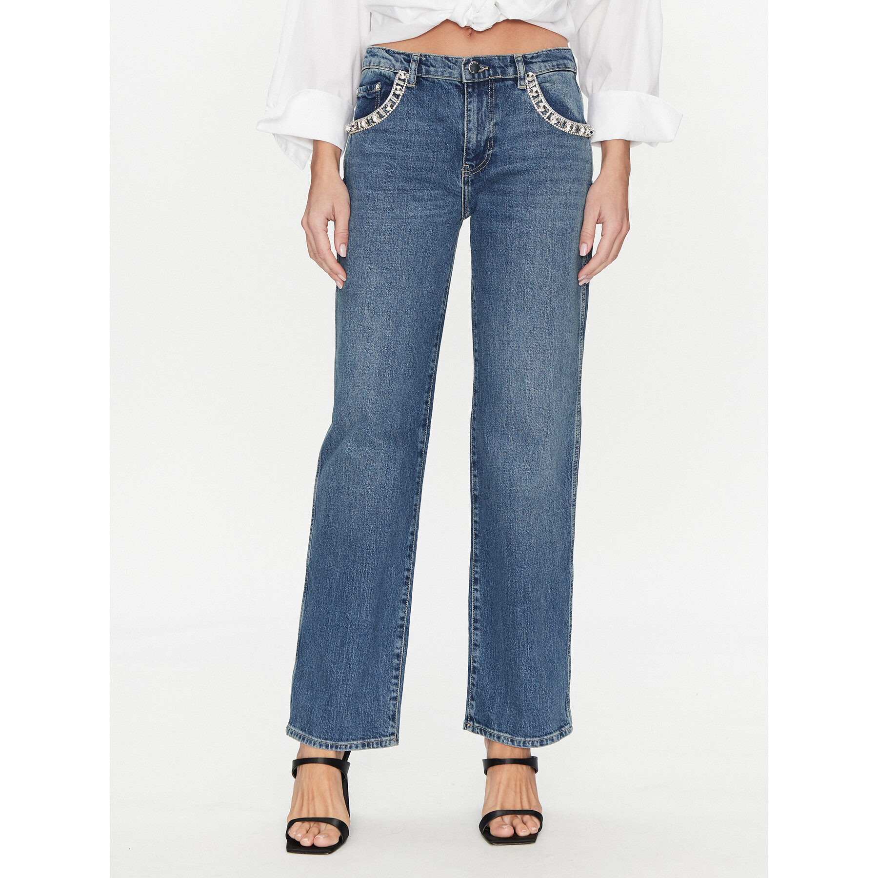 Guess Jeansy W5RA1N D5ACC Niebieski Skinny Fit