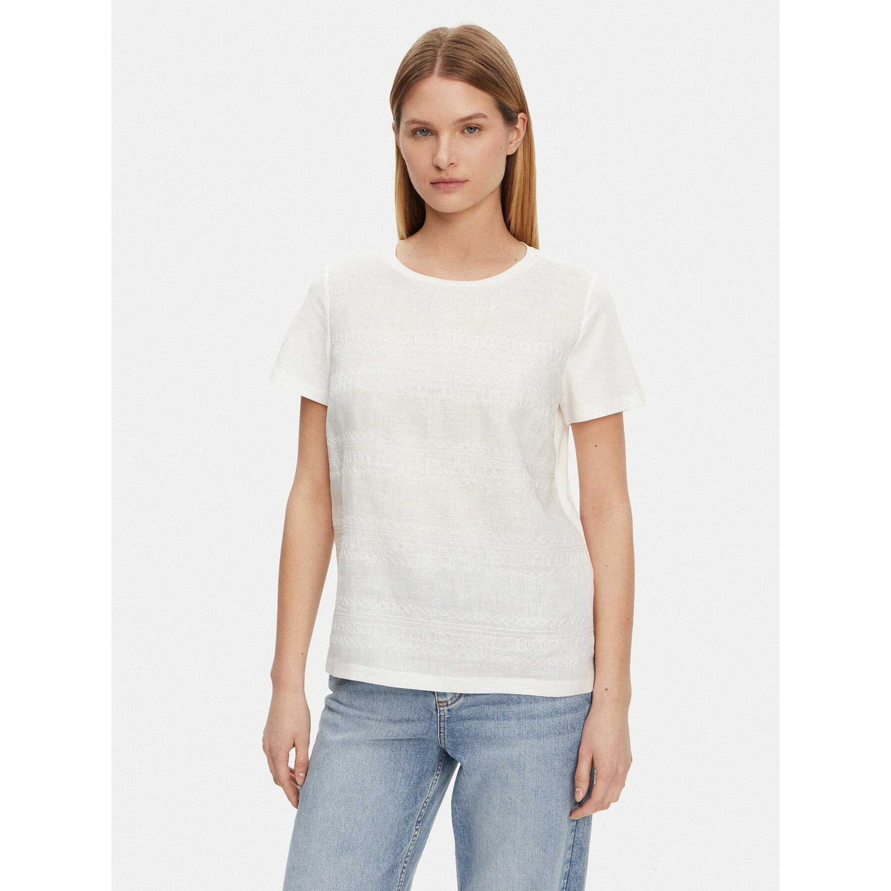 Weekend Max Mara T-Shirt Bondeno 2515941112 Biały Regular Fit