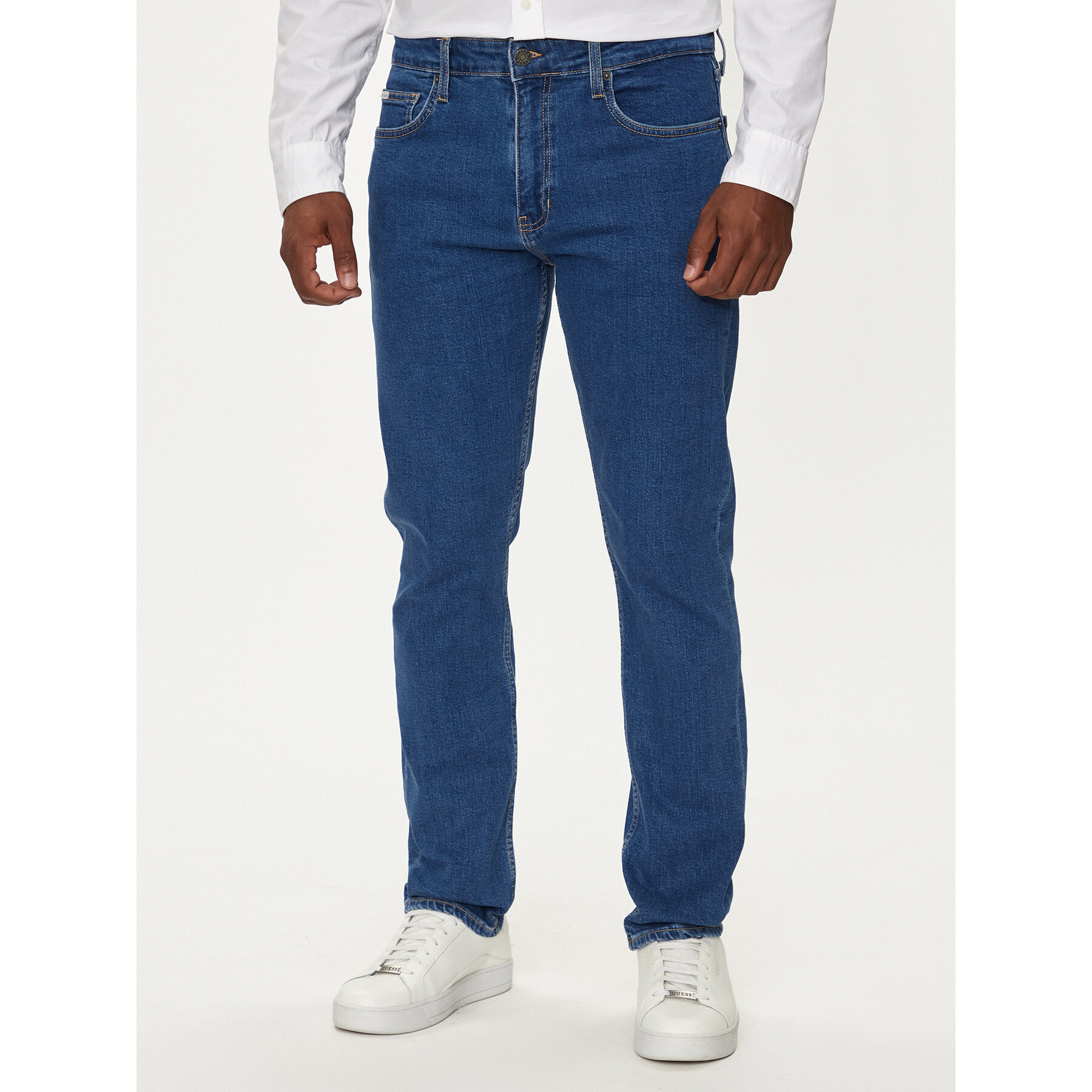 Guess Jeans Jeansy M4YA1C D5DM2 Granatowy Slim Fit