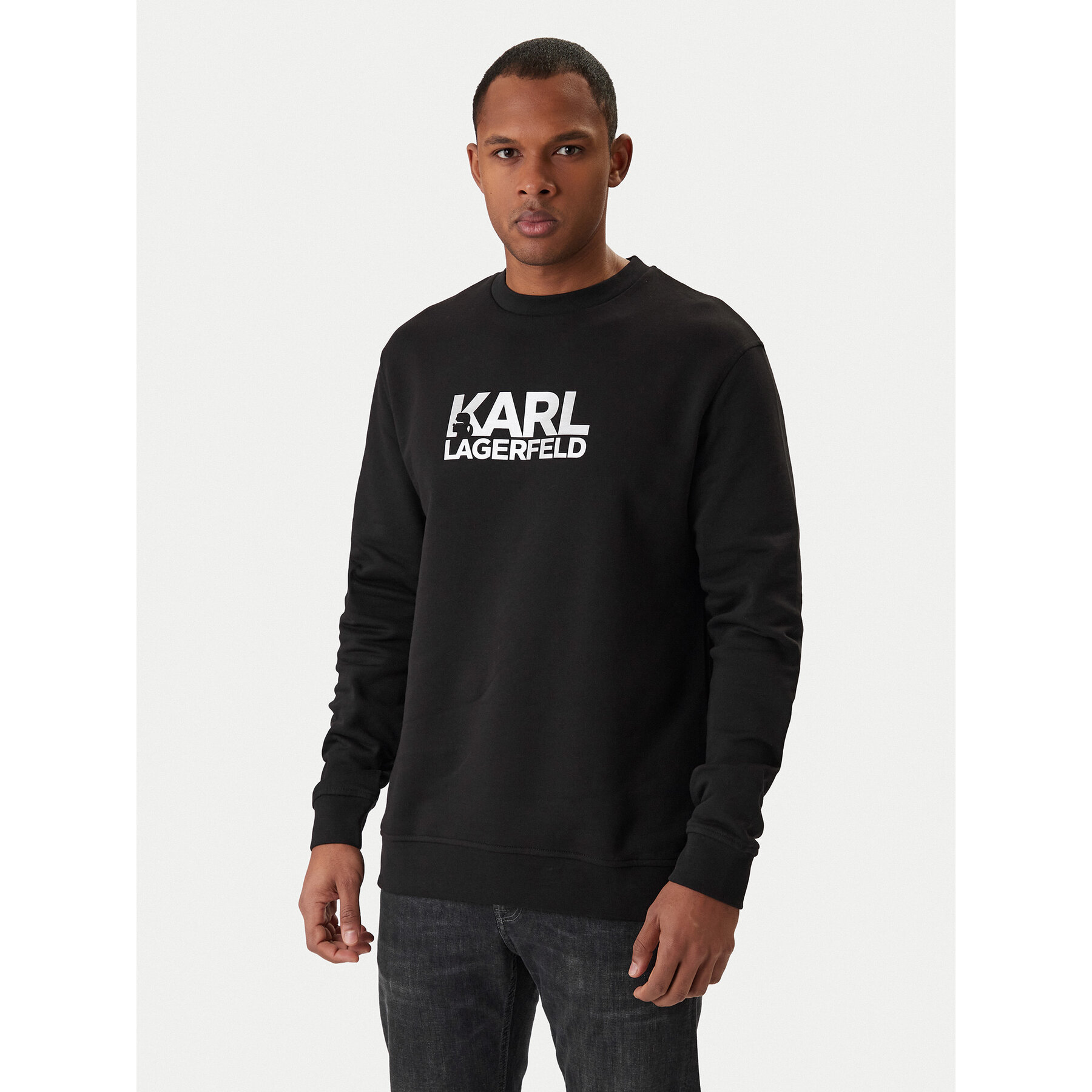 KARL LAGERFELD Bluza 705780 561917 Czarny Regular Fit