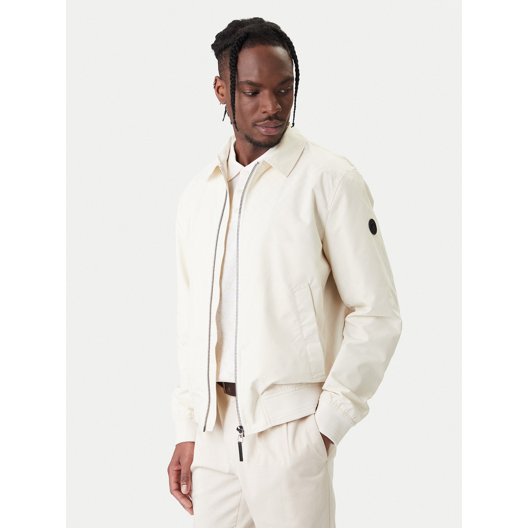 JOOP! Kurtka przejściowa 353Salvador 10017669 30101553 Écru Regular Fit