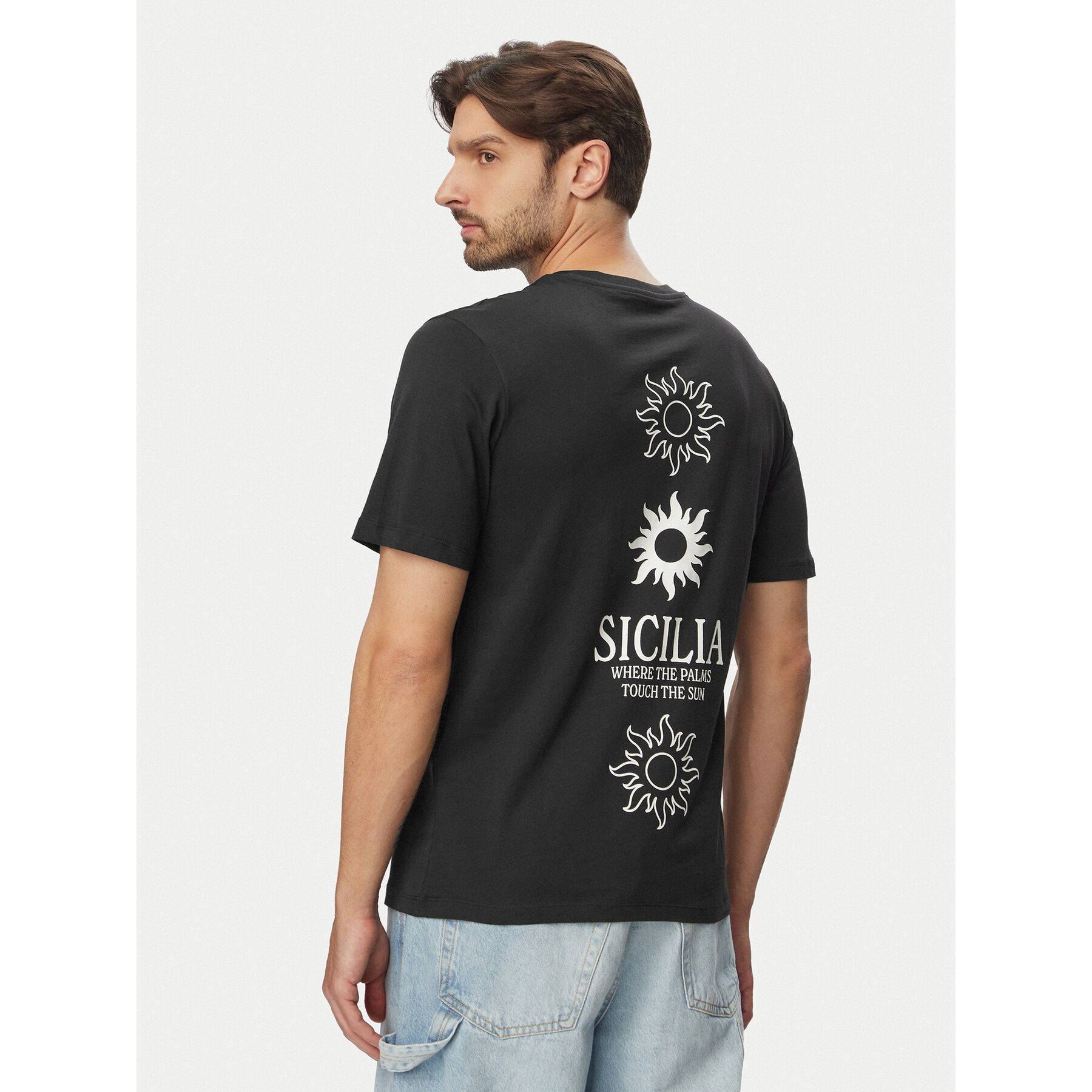 Jack & Jones T-Shirt Calm 12297701 Czarny Regular Fit