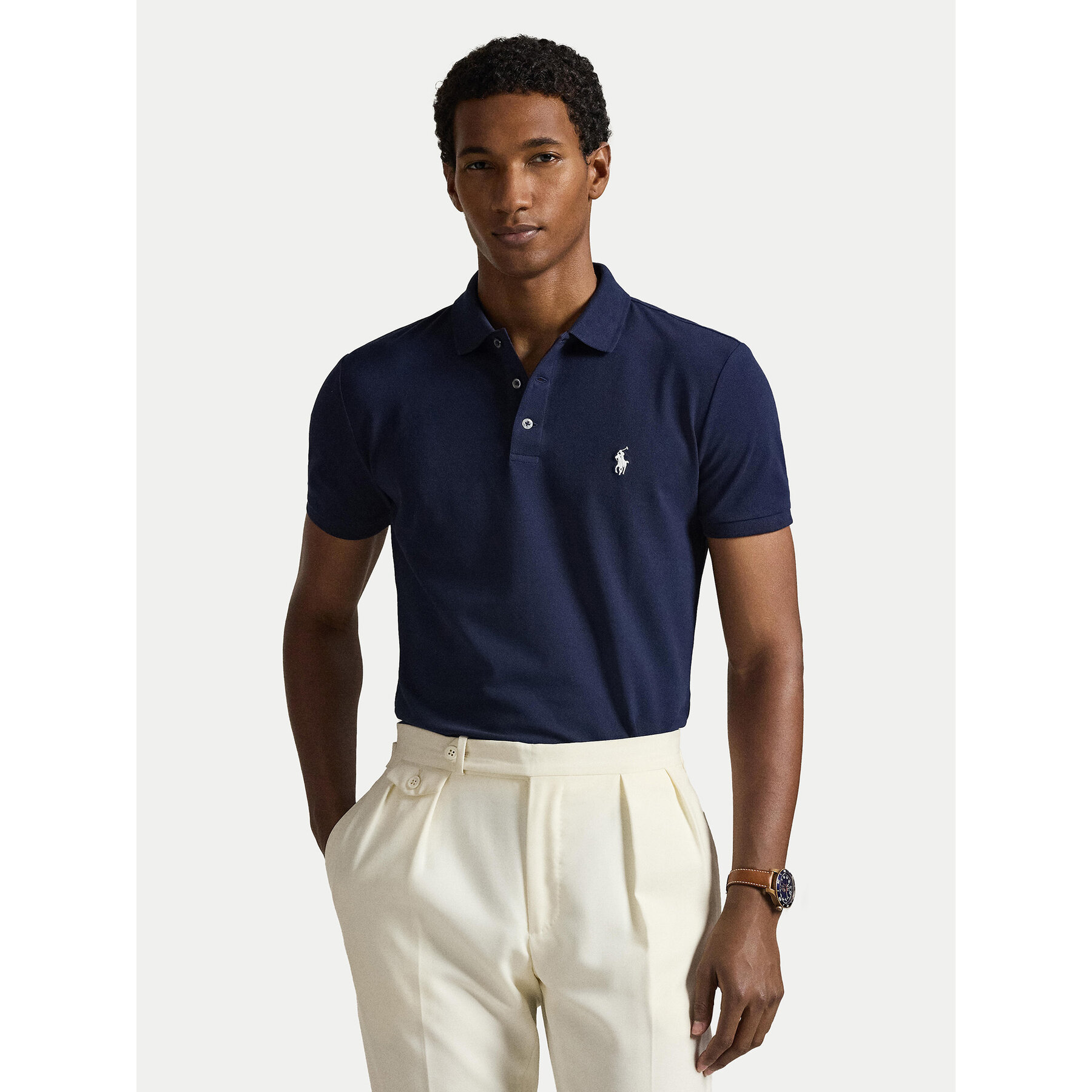 Polo Ralph Lauren Polo 710941439038 Granatowy Custom Slim Fit