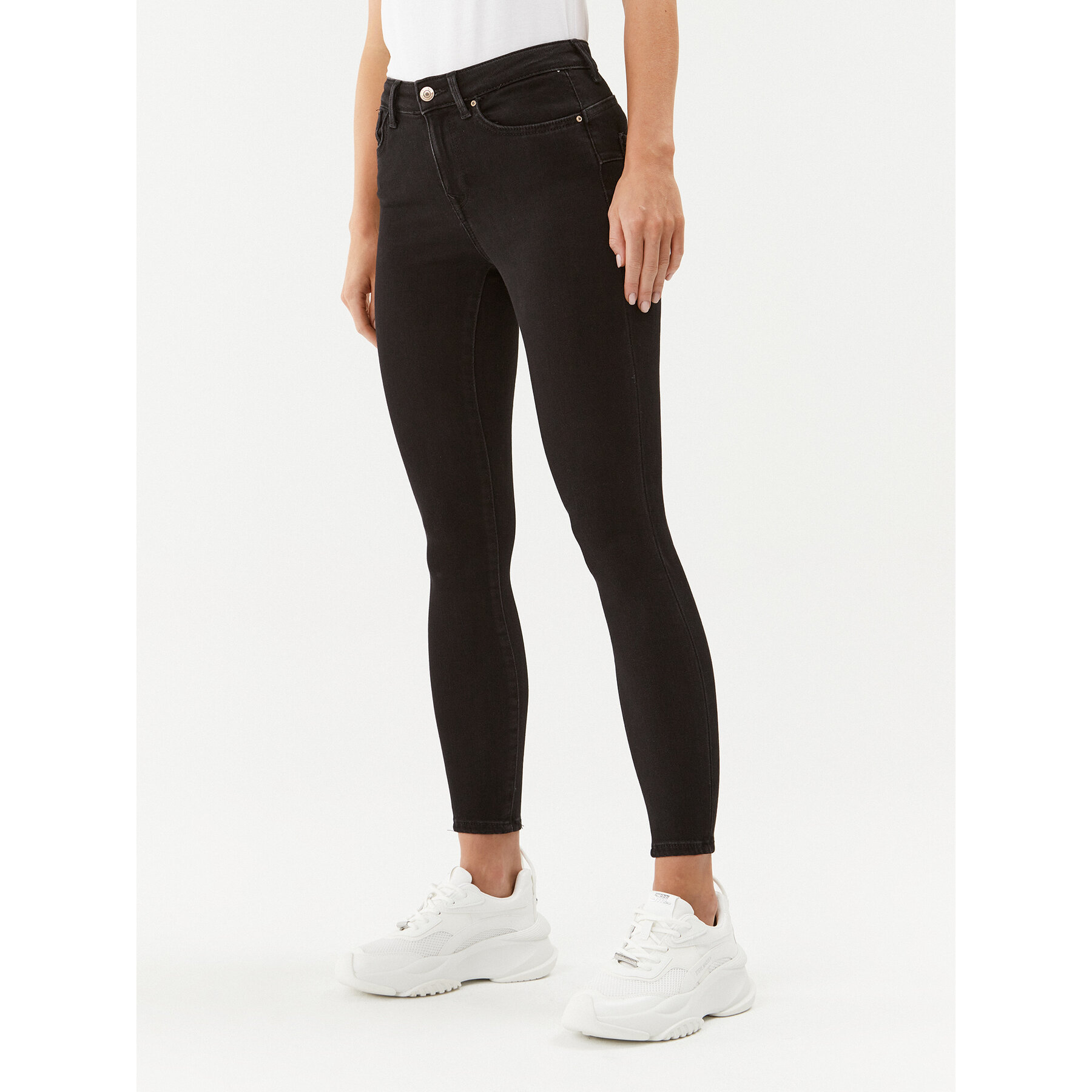 ONLY Jeansy Power 15181958 Czarny Skinny Fit