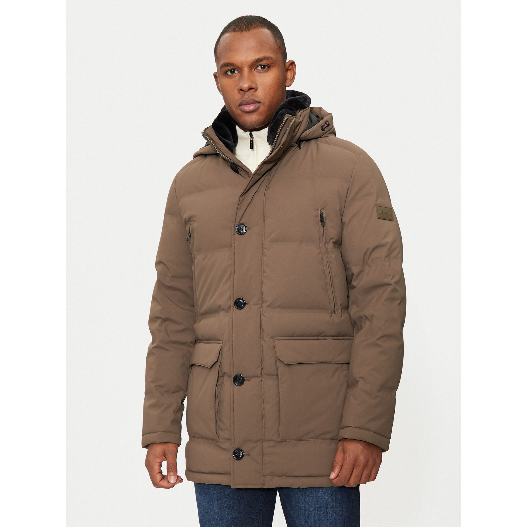 Hechter Paris Kurtka puchowa 50168 142205 Beżowy Regular Fit