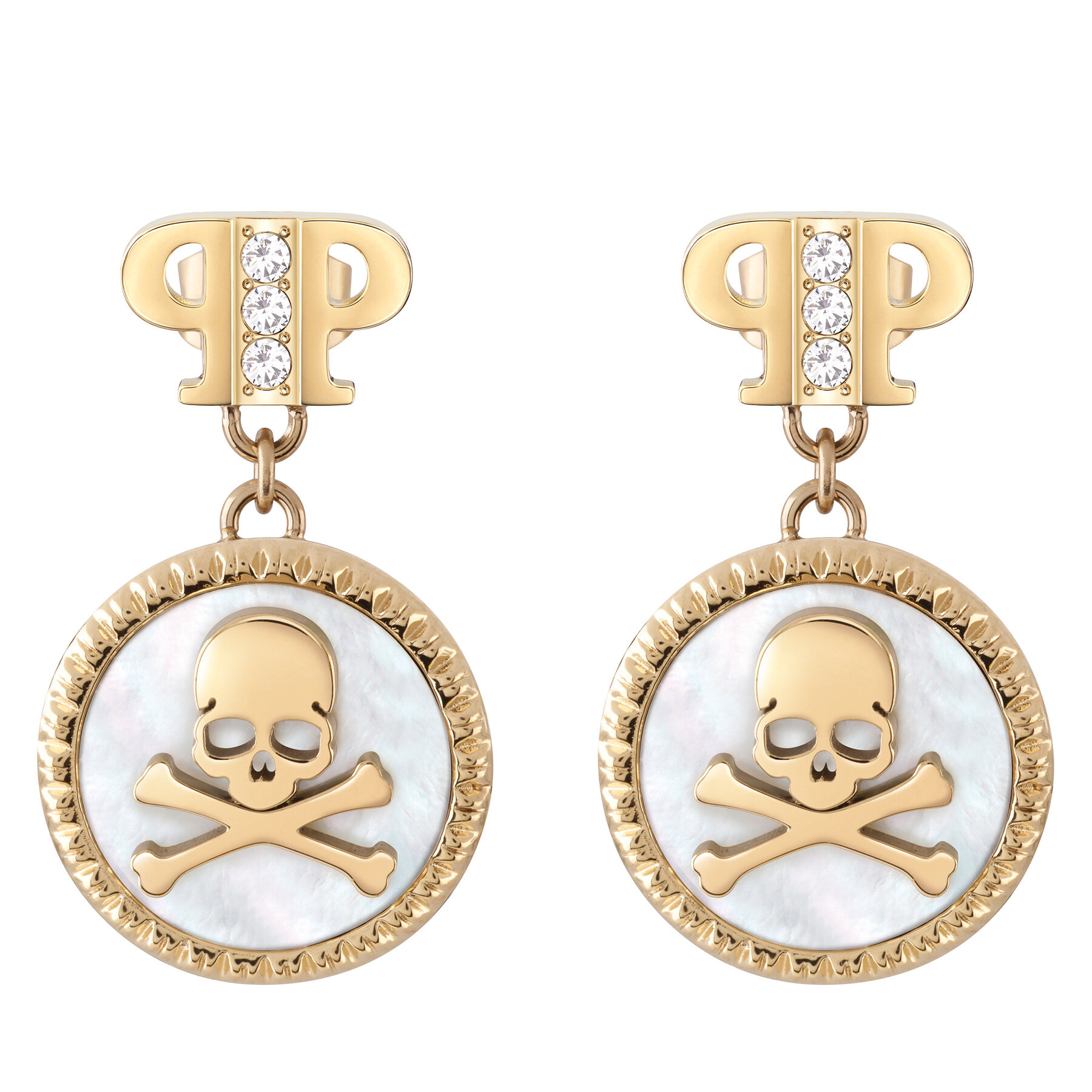 PHILIPP PLEIN Kolczyki Plein Mini Logo PJ2EA08EU Złoty