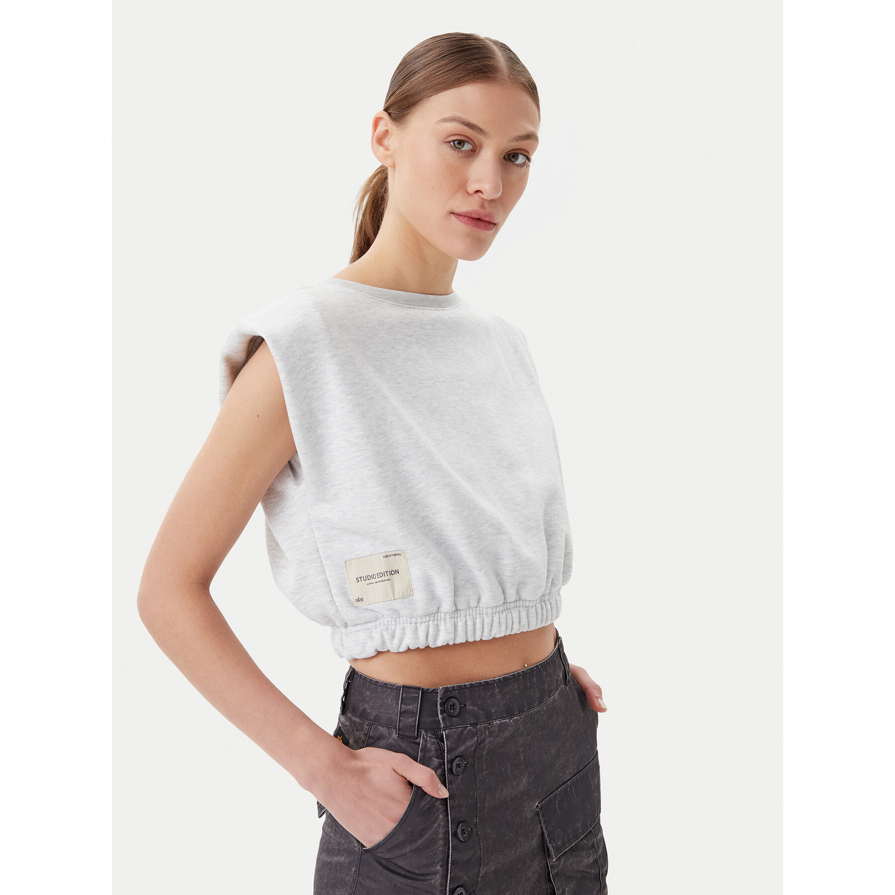 Alpha Industries Top Studio Edition 156031 Szary Regular Fit