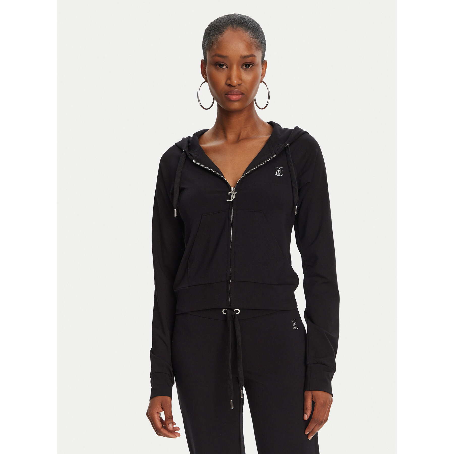 Juicy Couture Bluza Ola JCWAS125310 Czarny Slim Fit