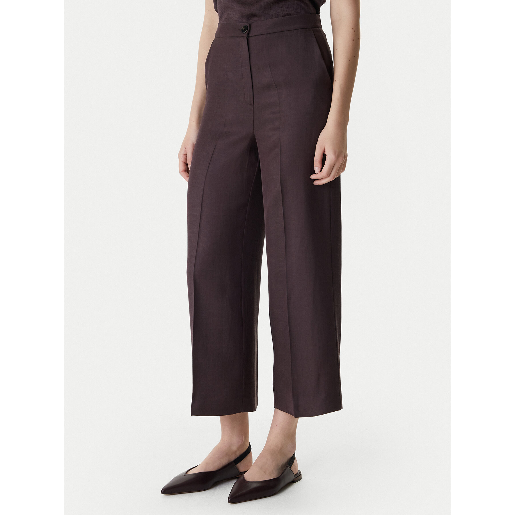Marella Spodnie materiałowe Alcuno 2615131041 Brązowy Straight Fit
