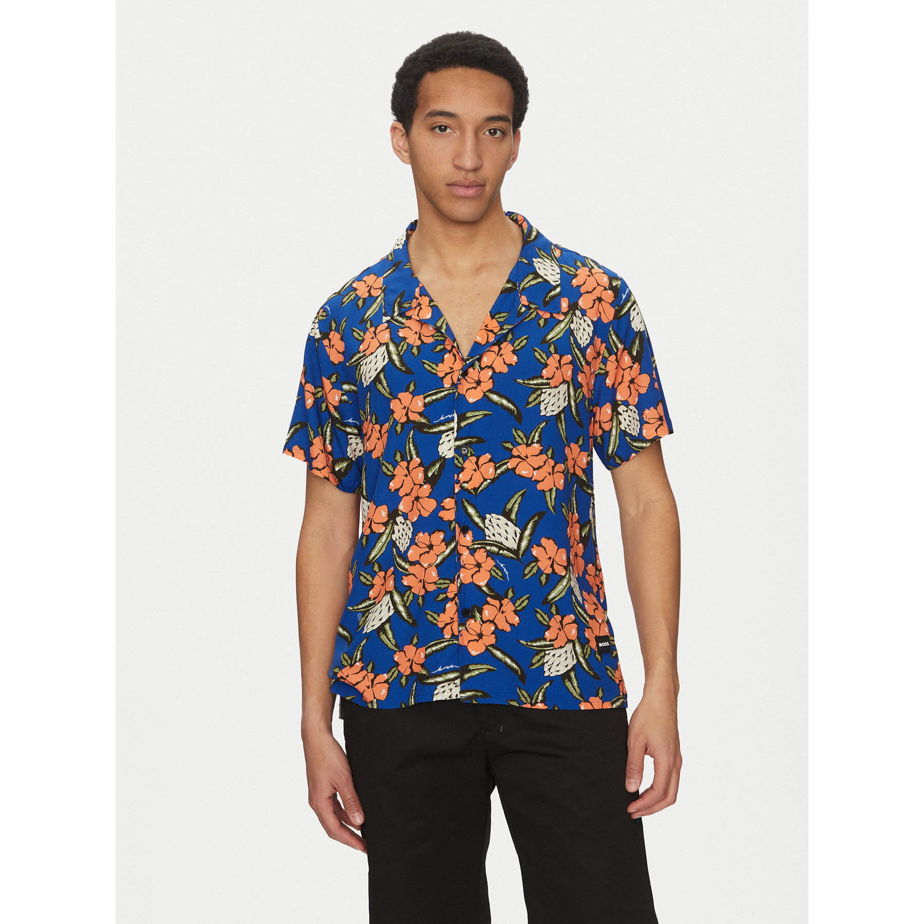 BOSS Koszula Beach 50535793 Niebieski Regular Fit