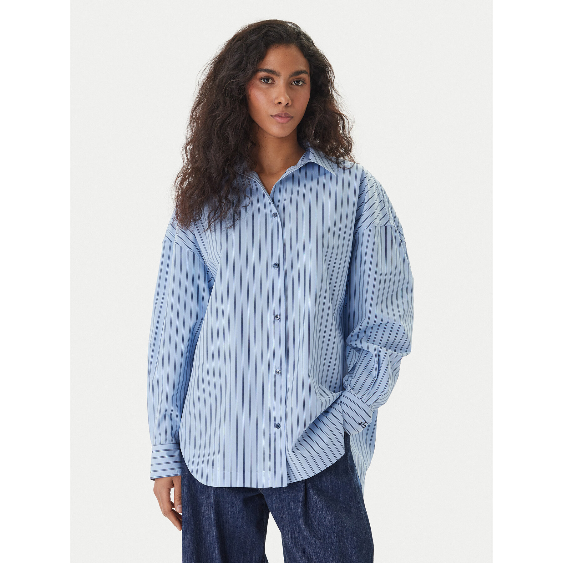 BOSS Koszula C_Bostatta 50559241 Niebieski Oversize