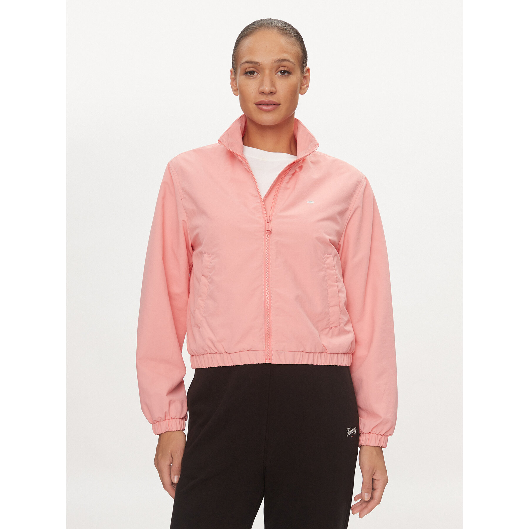 Tommy Jeans Wiatrówka Essential DW0DW18139 Różowy Regular Fit