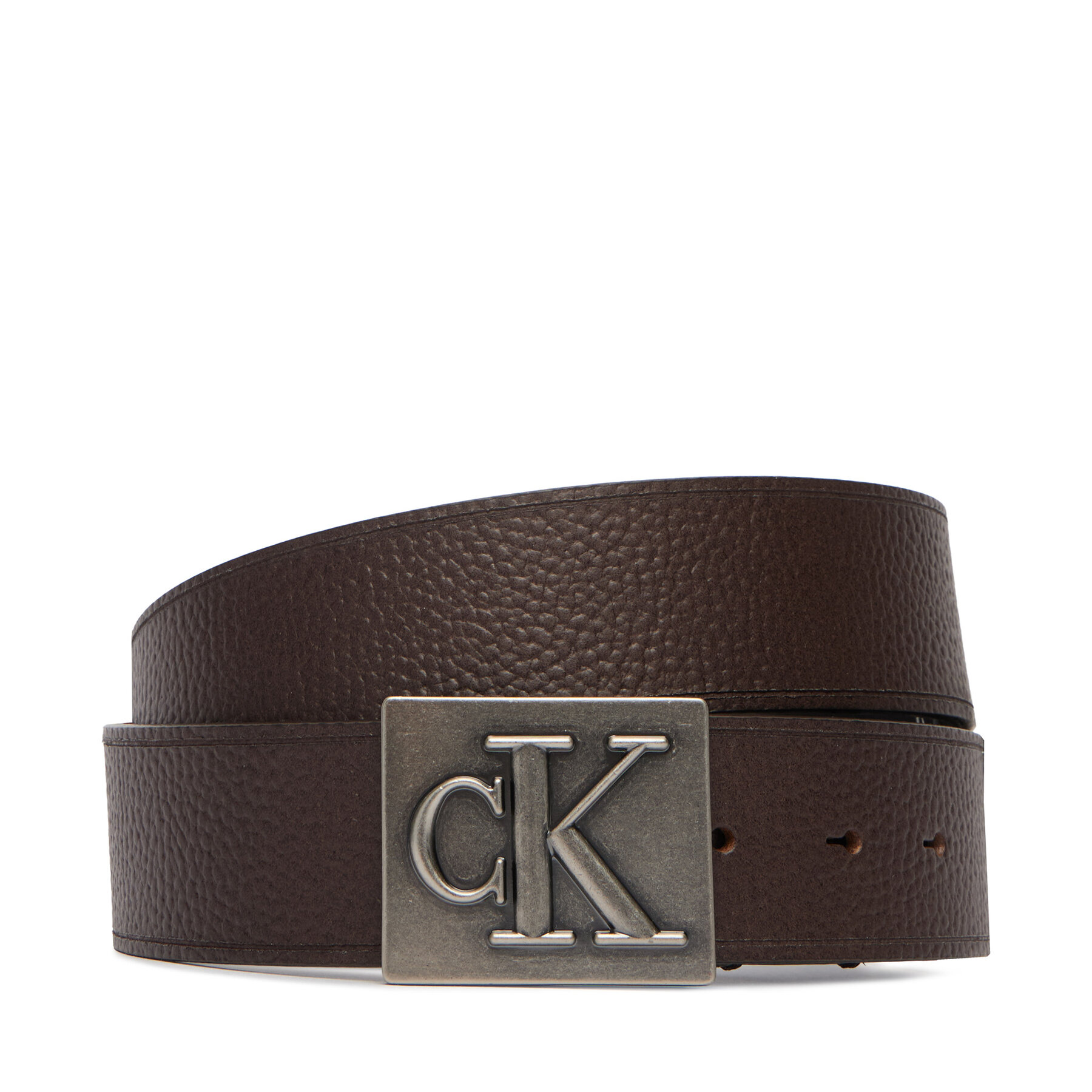 Calvin Klein Pasek Męski LV04D7111G Brązowy ciemny