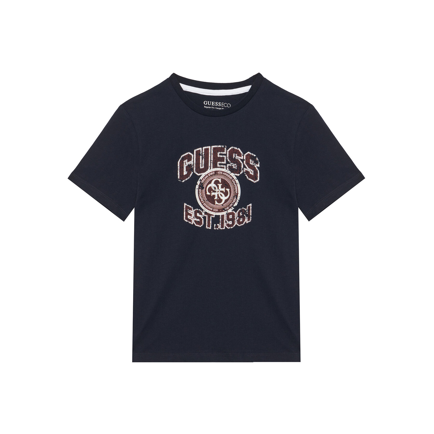 Guess T-Shirt L6RI13 K8HM4 Granatowy Regular Fit