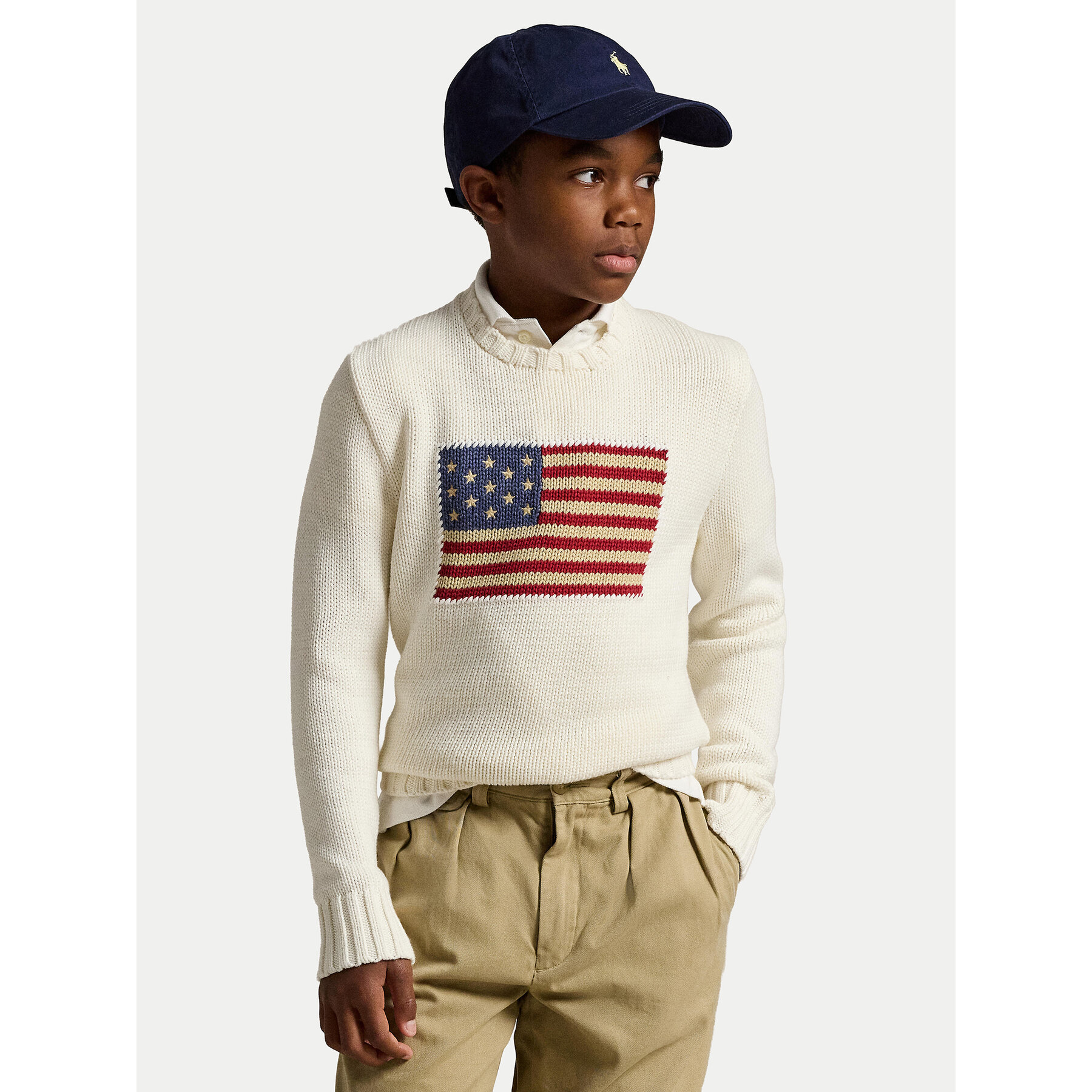 Polo Ralph Lauren Sweter 323668285006 Biały Regular Fit