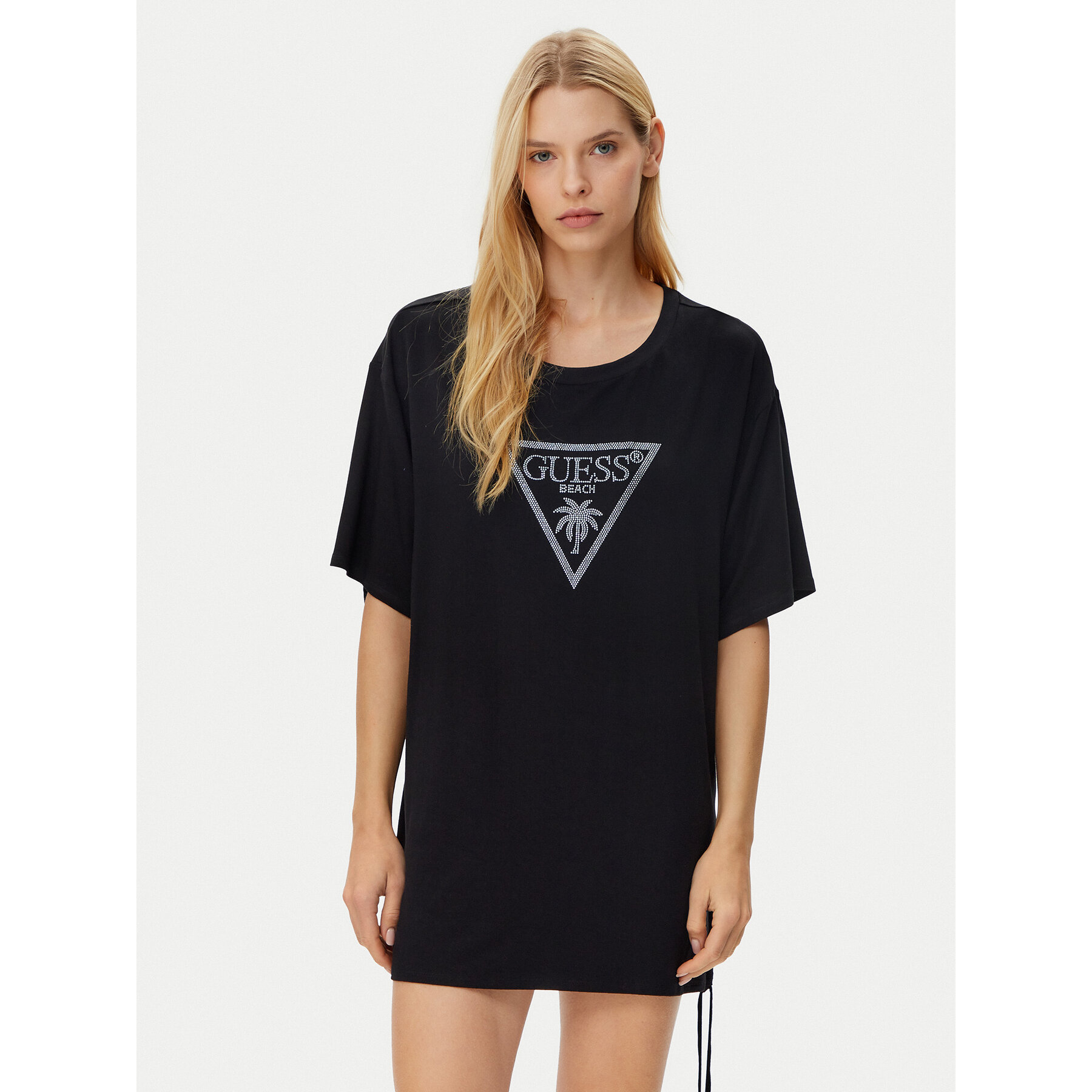 Guess T-Shirt E4GI00 K68D2 Czarny Regular Fit