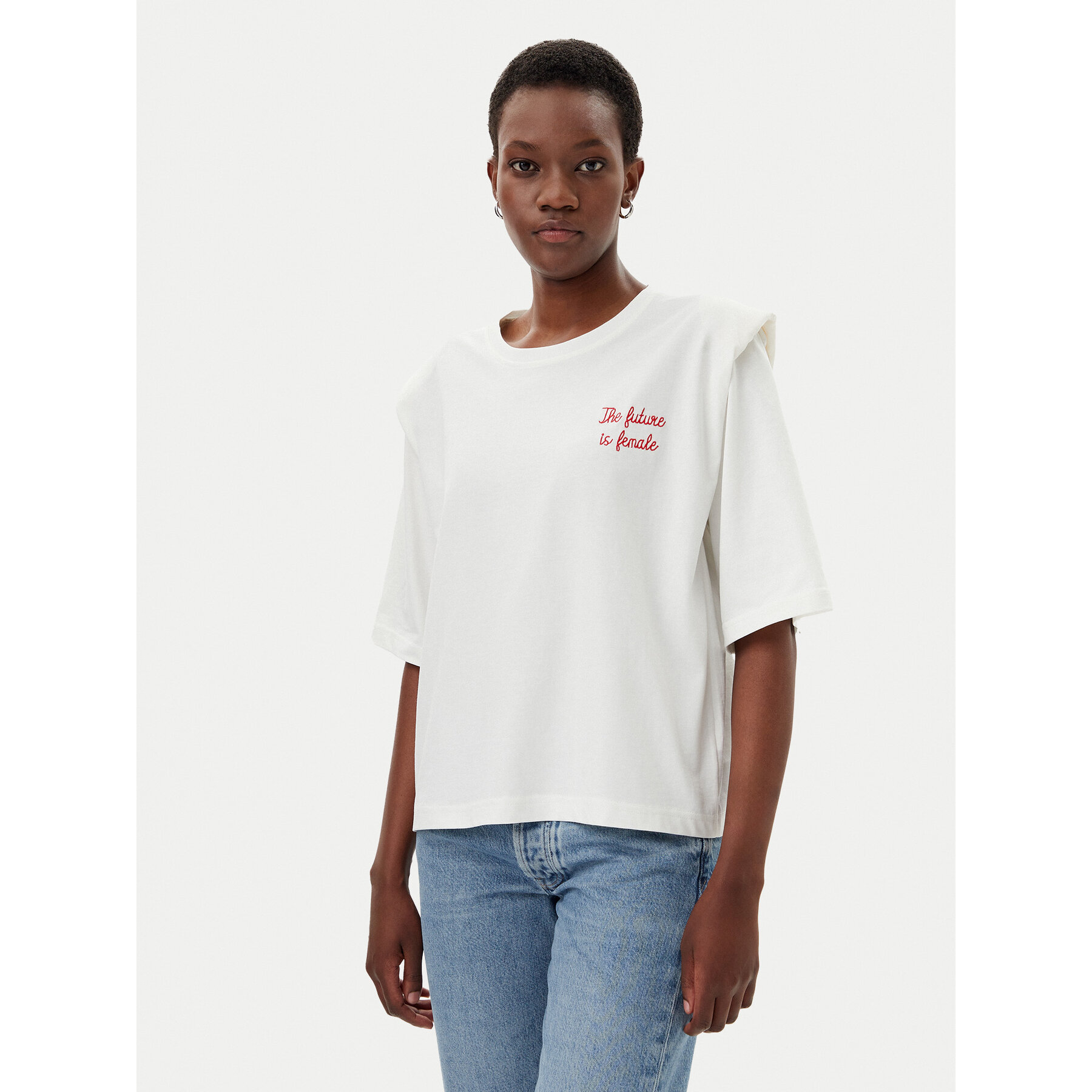 ViCOLO T-Shirt RD0013 Biały Regular Fit
