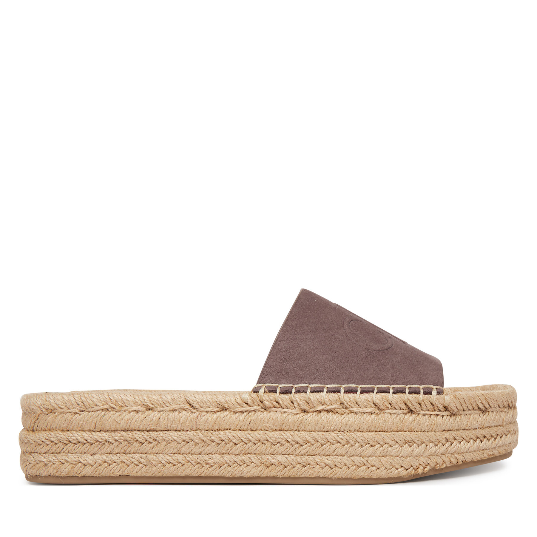 Calvin Klein Espadryle Flatf Espa Mule Nub Mg HW0HW02890 Brązowy