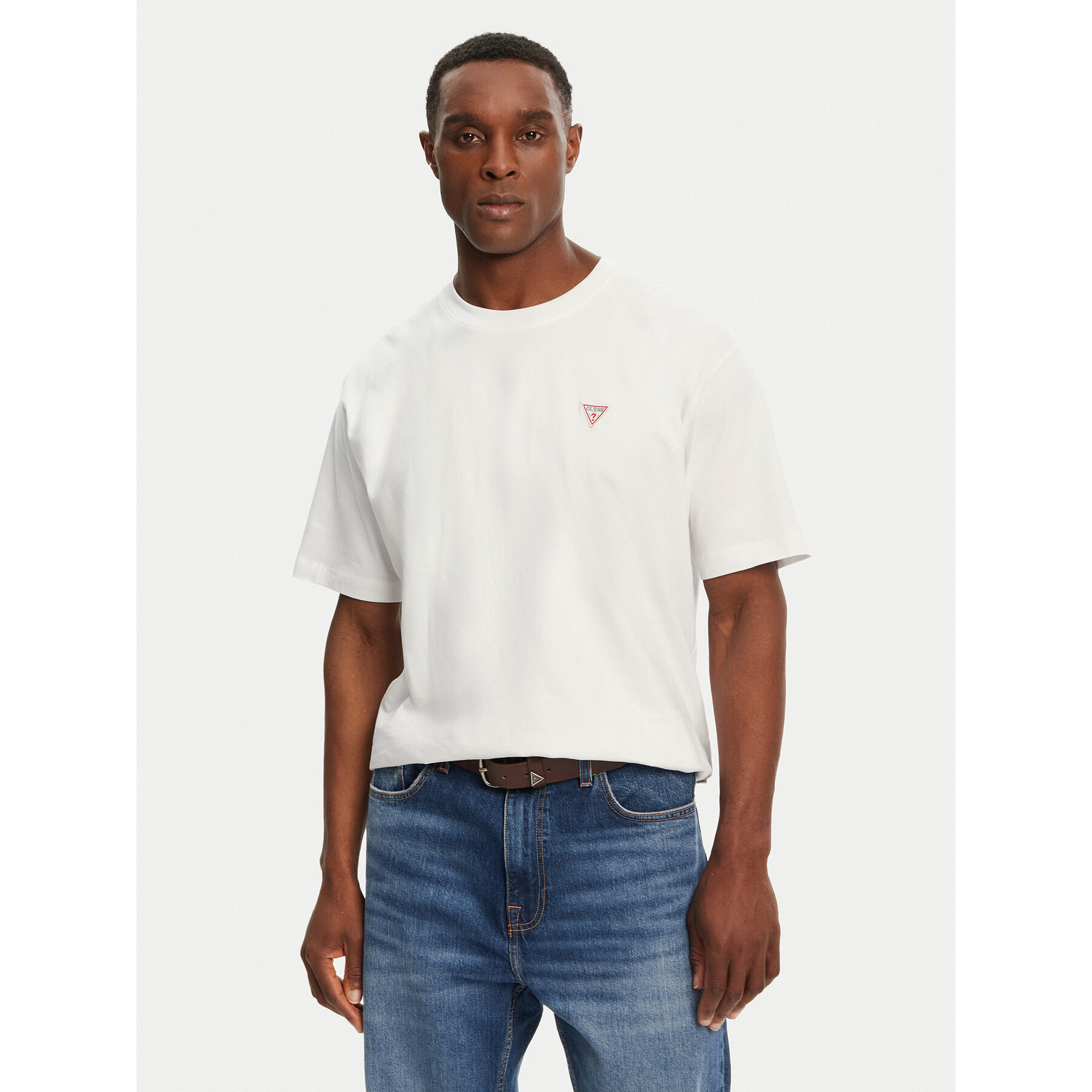 Guess Jeans T-Shirt M4YI46 K8FQ4 Biały Regular Fit