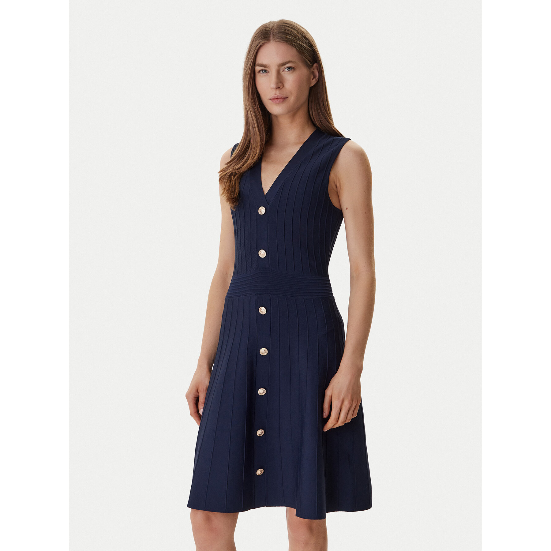 Guess Sukienka dzianinowa W6GK53 Z0658 Granatowy Regular Fit