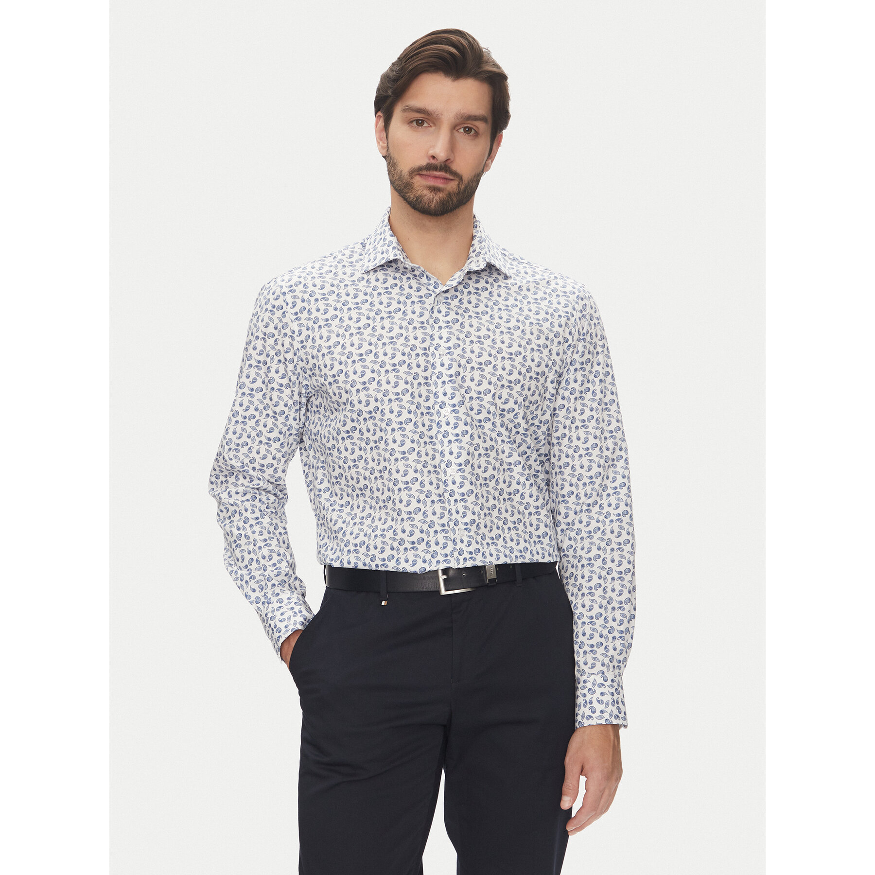 Pierre Cardin Koszula C6 11004.0409 Granatowy Modern Fit