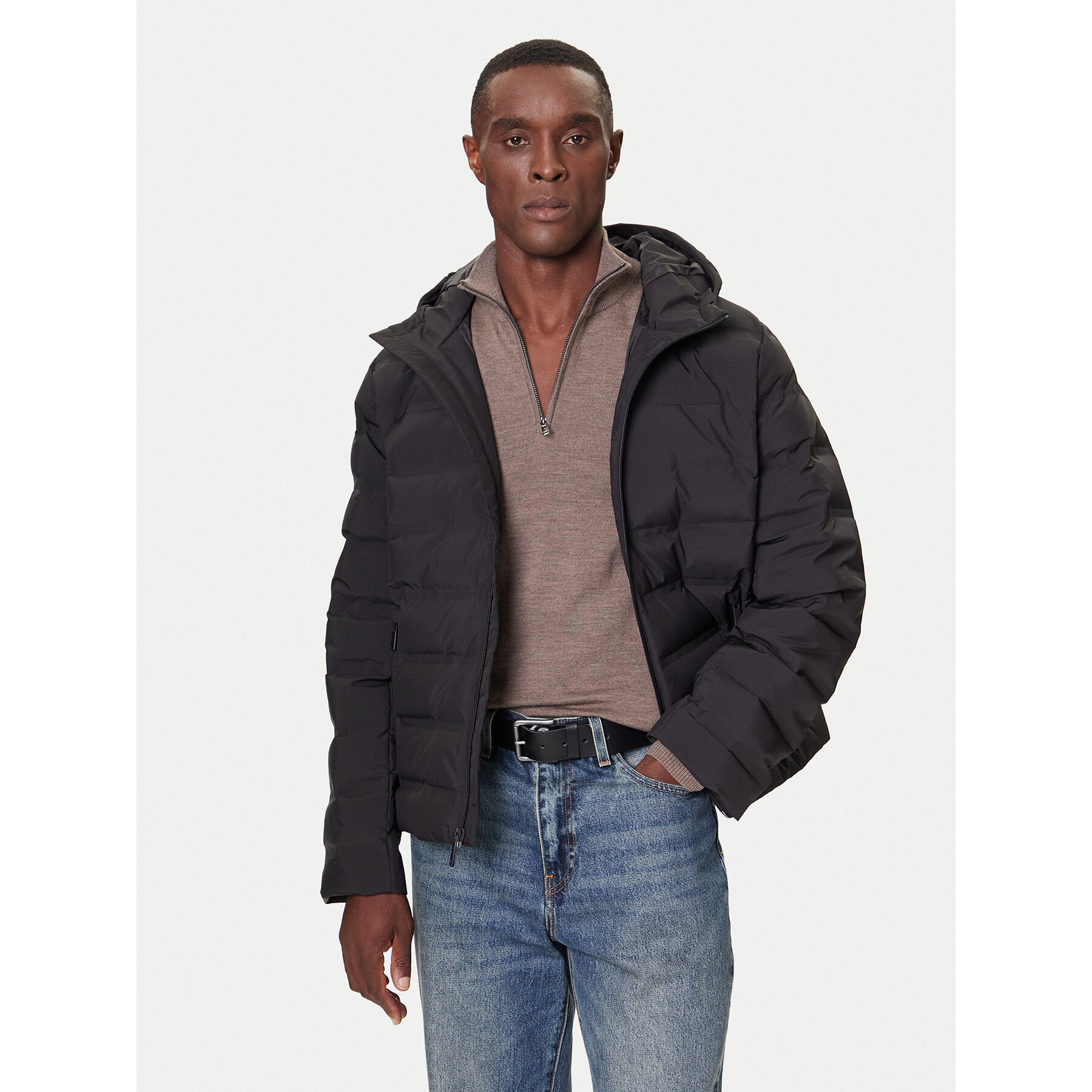 Calvin Klein Kurtka puchowa LV04LD521G Czarny Regular Fit