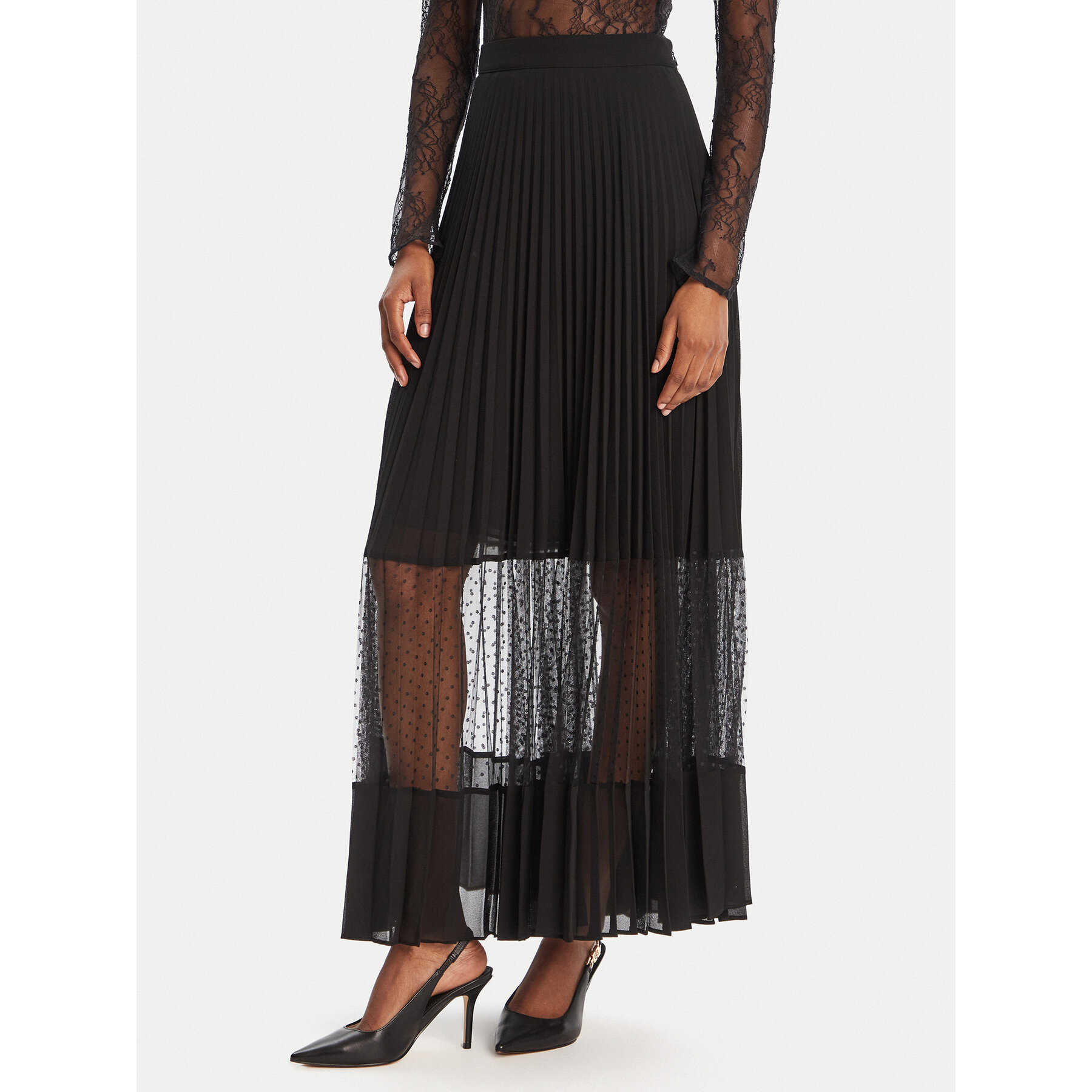 TWINSET Spódnica maxi 252TP2642 Czarny Regular Fit